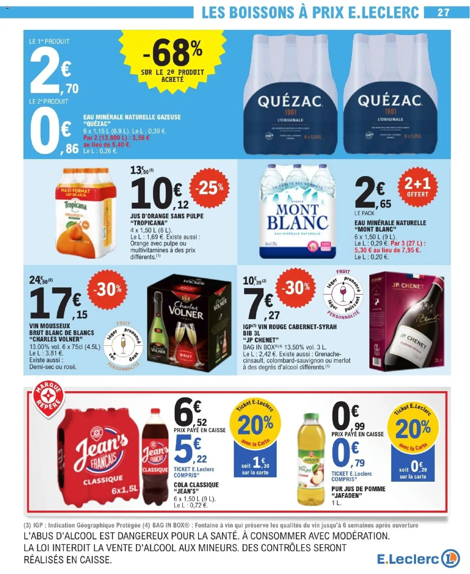 {H1} | Page: 27 | Produits: Eau minérale, Orange, Eau minérale naturelle, Jus