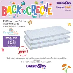Babies R Us specials catalogue – valid from 11.12.2025 | Page: 2 | Products: Mattress, Stock