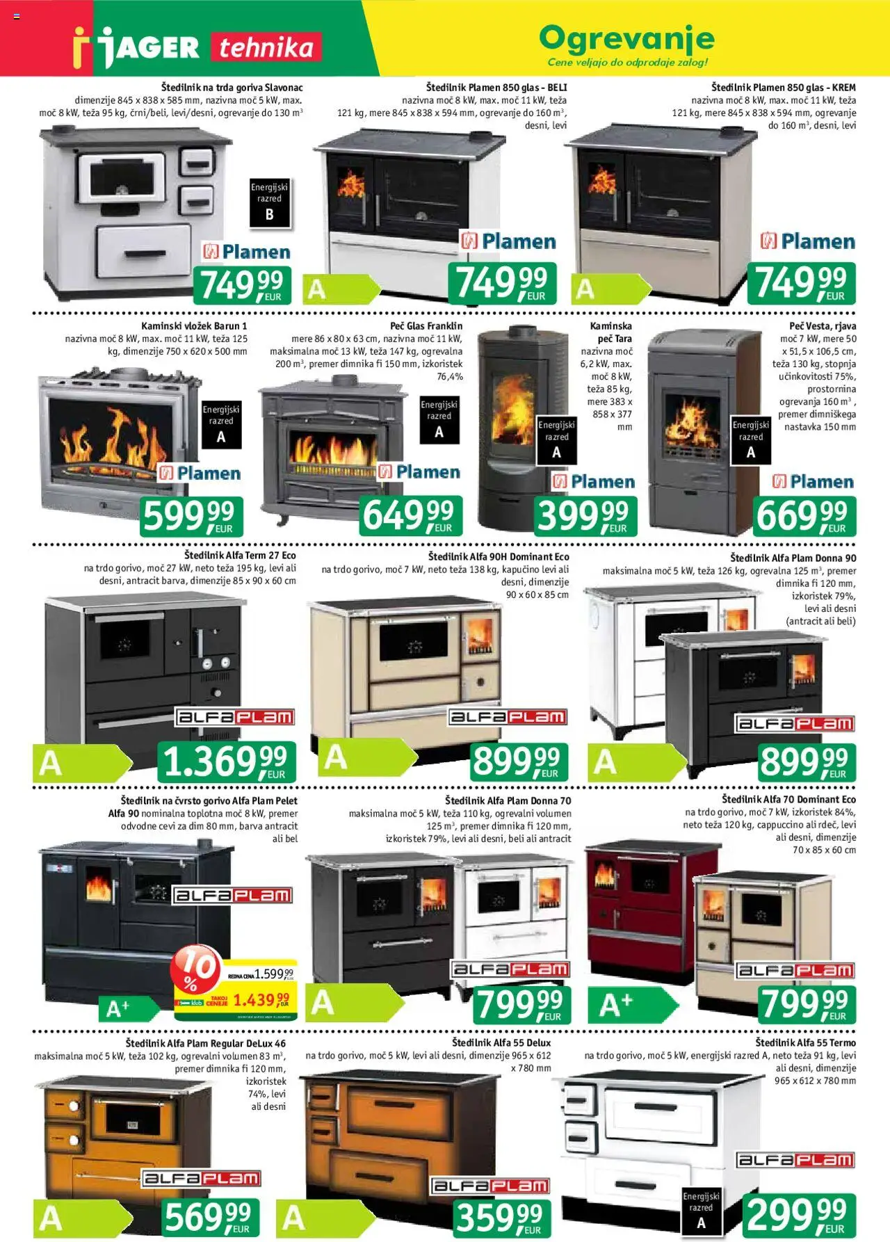 Jager katalog tehnika │ velja od 13.08.2025 | Stran: 8 | Izdelki: Teza, Kapučino, Barva, Štedilnik