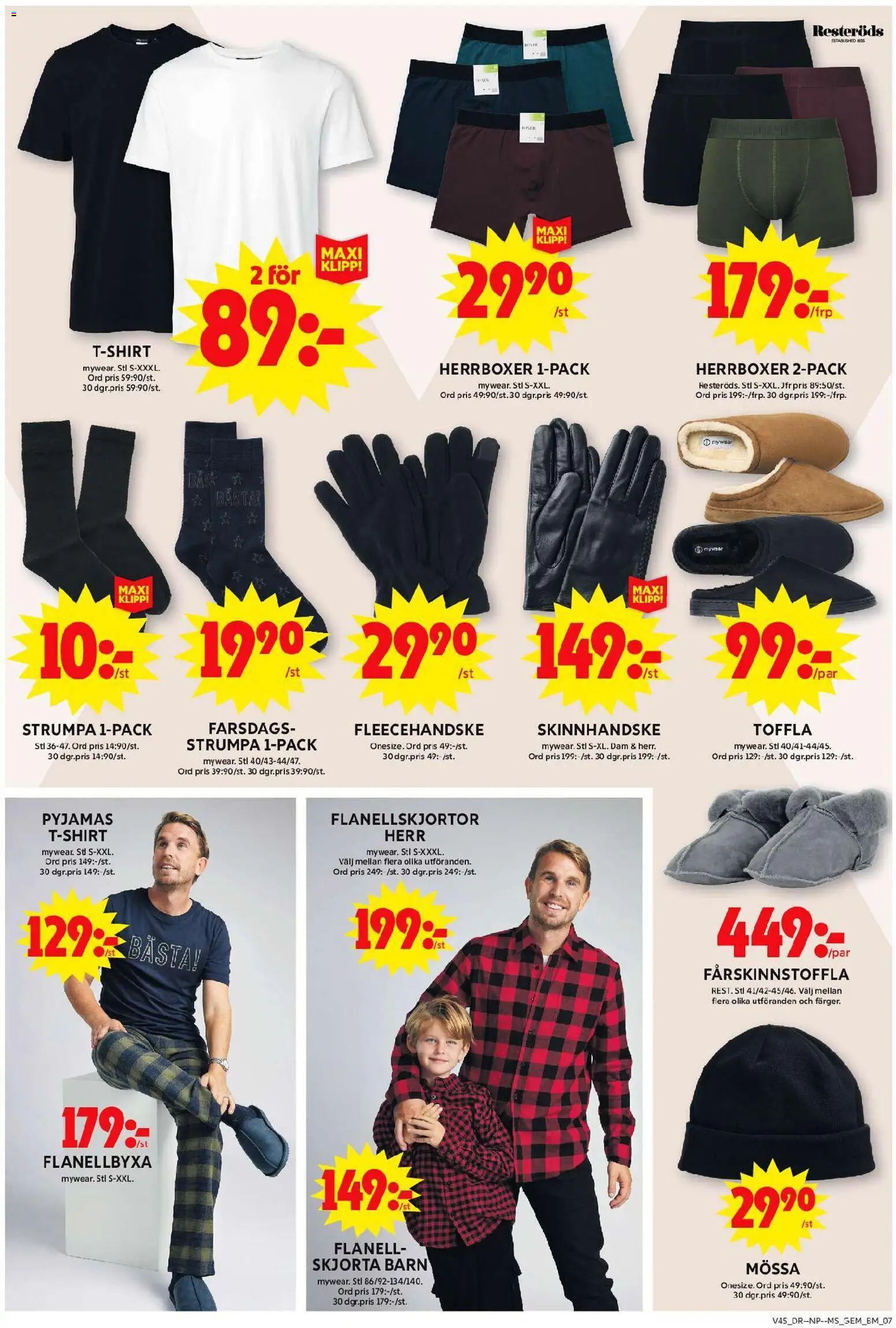 ICA Maxi reklamblad aktuell från 03.11.2025 | Sida: 11 | Produkter: Skjorta, Shorts, Pyjamas, Mössa