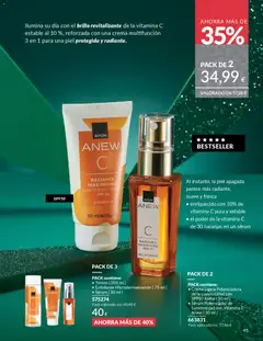 Vista previa Crema Ligera Potenciadora de la Luminosidad con SPF50 Anew | 50 ml | Sérum Potenciador de Luminosidad con Vitamina C Anew | 30 ml, PACK contiene: • Crema Ligera Potenciadora de la Luminosidad con SPF50 Anew | 50 ml | • Sérum Potenciador de Luminosidad con Vitamina C Anew | 30 ml | válido desde el 01.12.2025 | Página: 45 | Productos: Sérum, Naranjas, Crema, Γαύρος