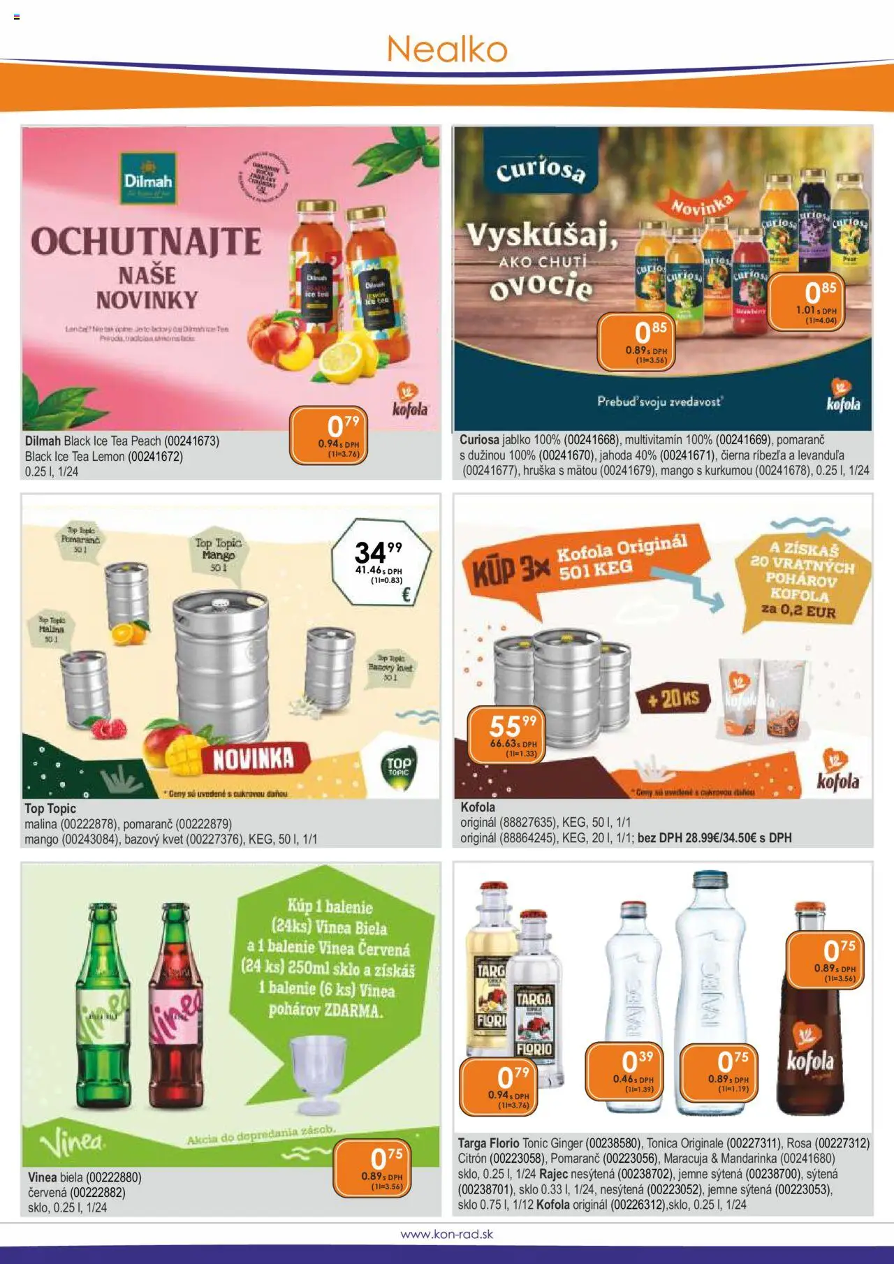 KON - RAD leták │ platný od 01.06.2025 | Strana: 30 | Produkty: Rajec, Kofola, Vinea, Ovocie