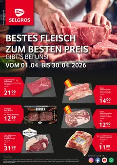 Selgros Fleisch ab 01.04.2026 gültig