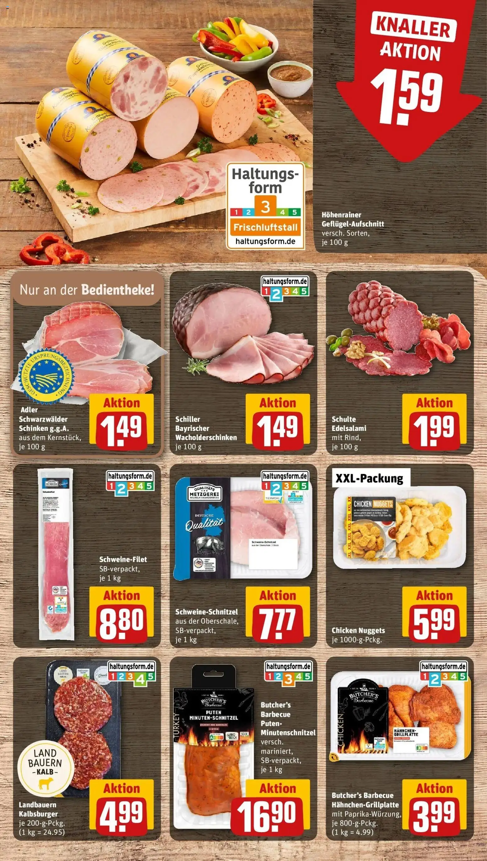 Rewe Prospekt Speyer	 – gültig ab 12.04.2026 | Seite: 6 | Produkte: Burger, Schweinefilet, Salami, Schinken