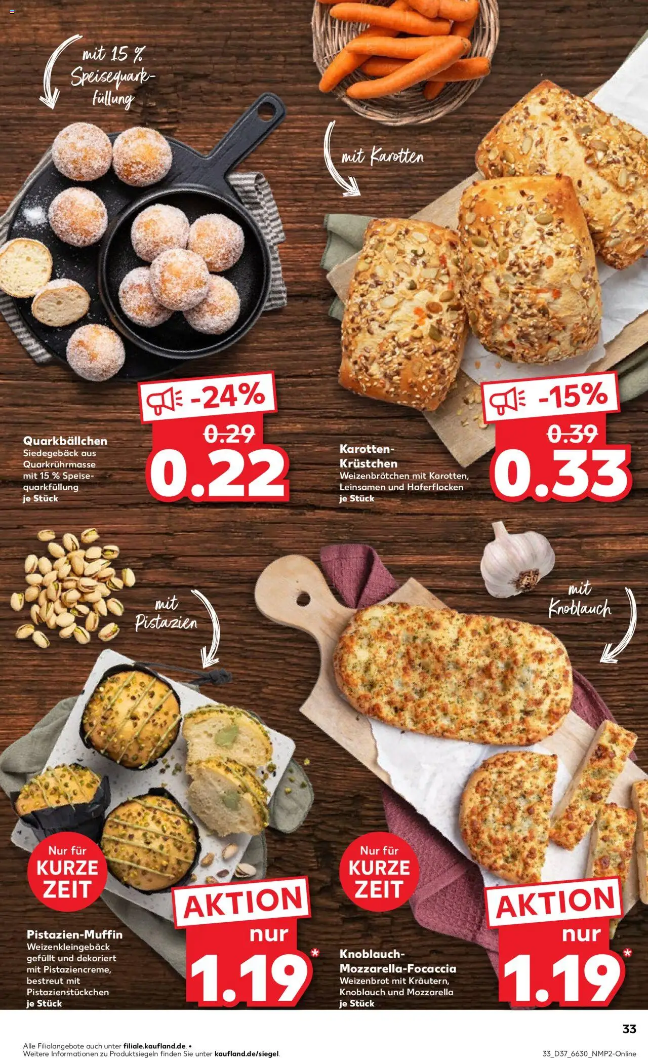 Kaufland prospekt Hannover	 – gültig ab 11.09.2025 | Seite: 33 | Produkte: Mozzarella, Pistazien, Knoblauch, Speisequark