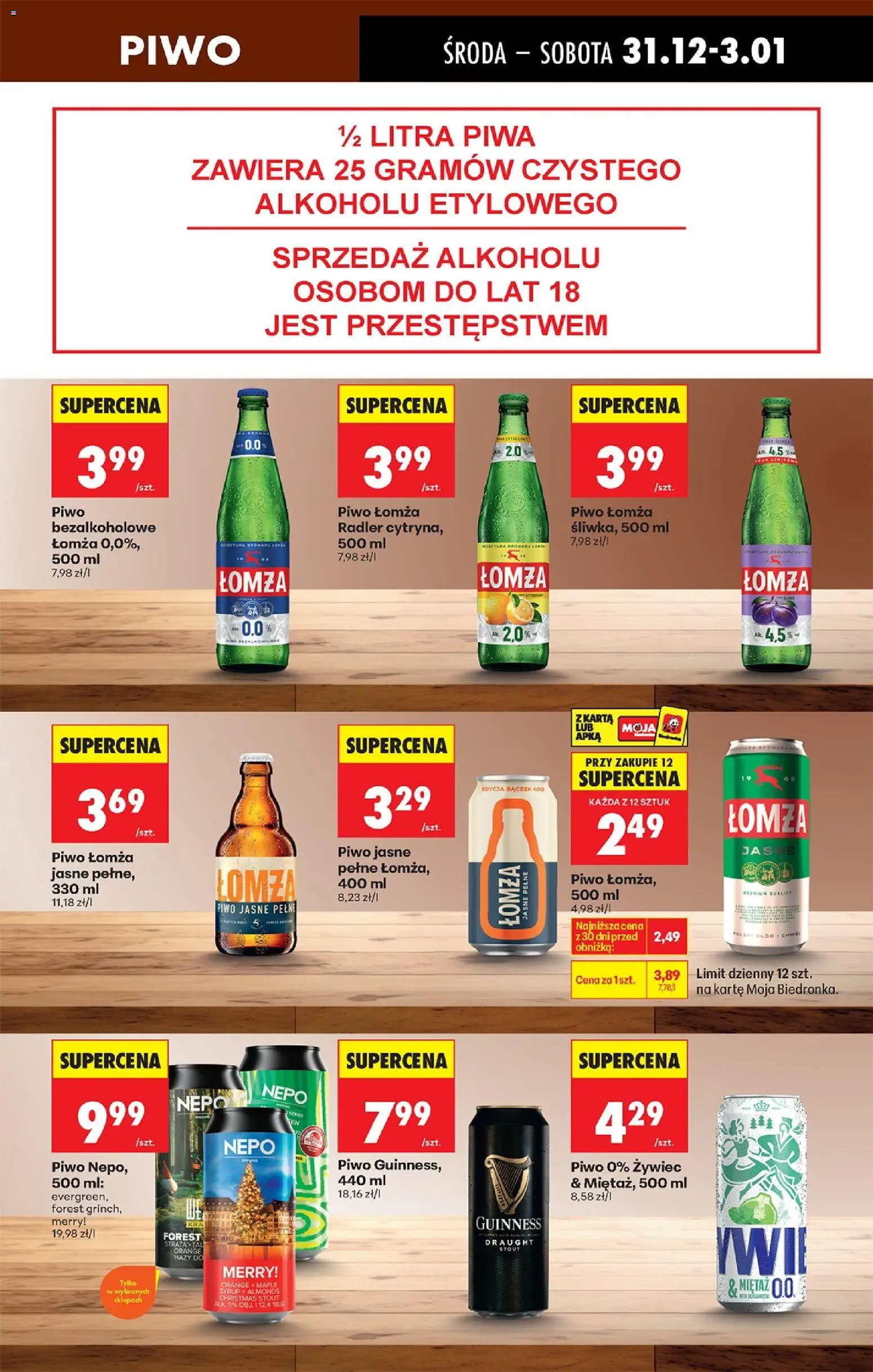 Biedronka gazetka - Oferta w tym tygodniu od 31.12.2025 | Strona: 67 | Produkty: Cytryna, Karta, Piwo Guinness, Guinness
