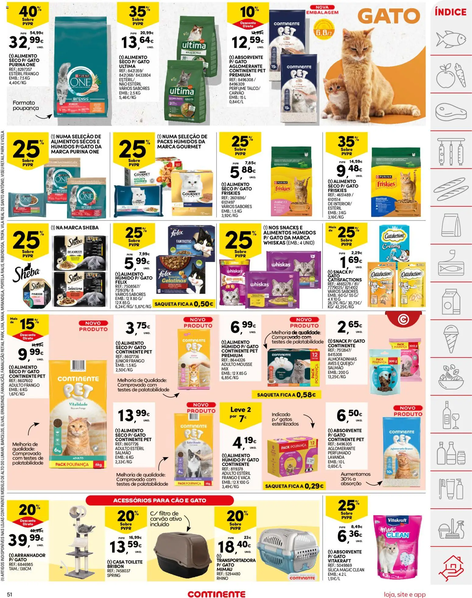 Continente folheto │ válido de 24.02.2026 | Página: 51 | Produtos: Purina one, Frango, Perfume, Salmão