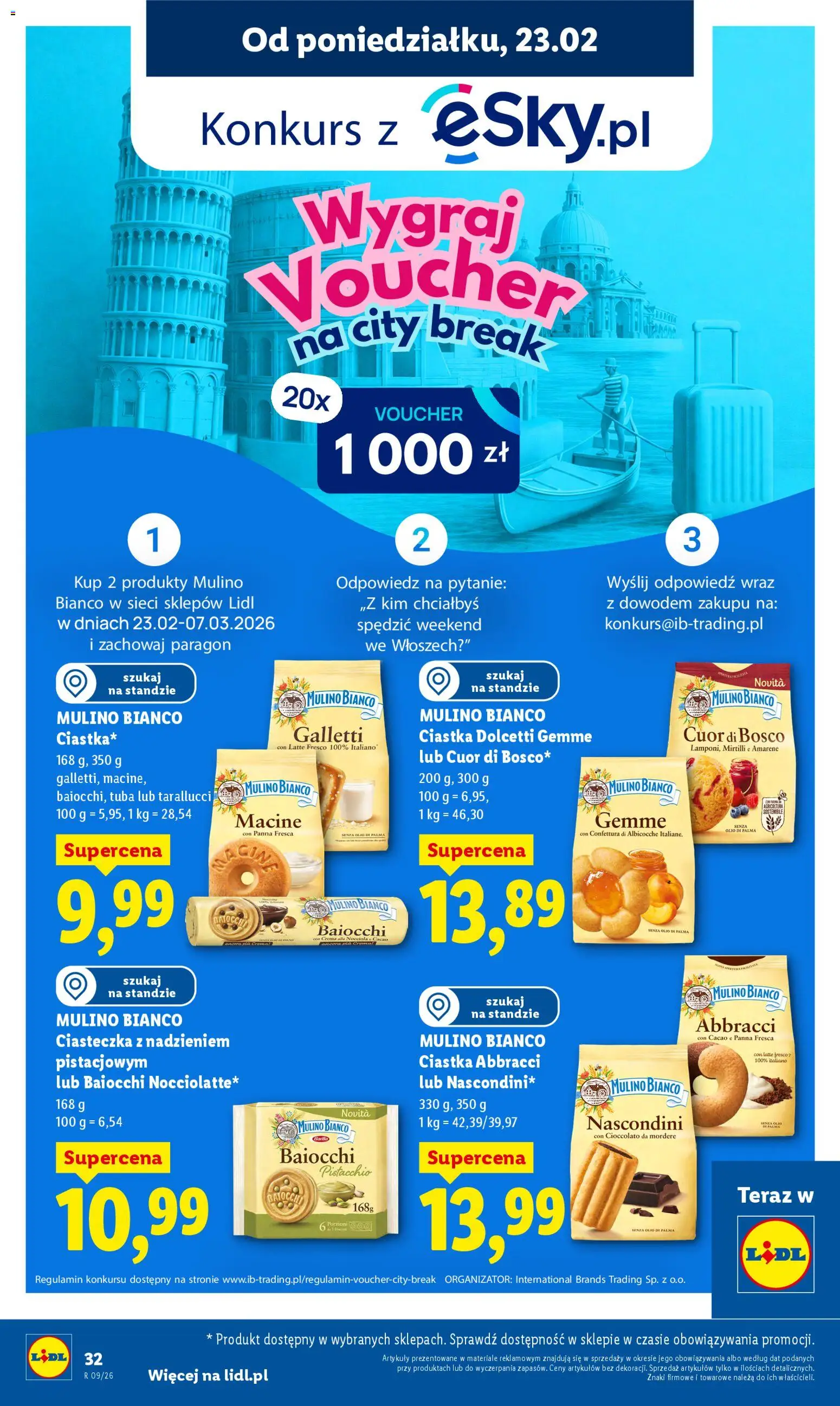 Lidl Gazetka od 23.02.2026 | Strona: 32 | Produkty: Fresco, Ciastka, Ciasteczka