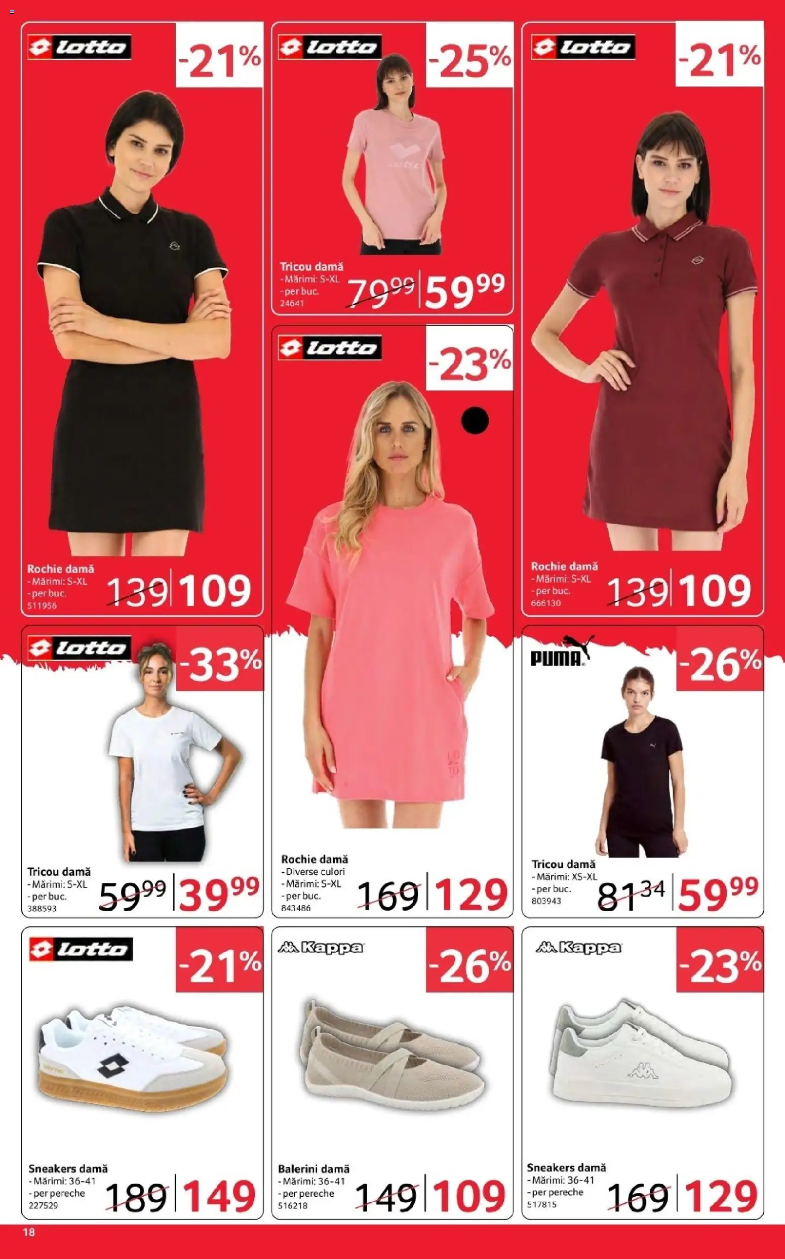 Noul catalog Selgros – valabil de la 17.04.2026 | Pagină: 18 | Produse: Rochie, Tricou, Balerini