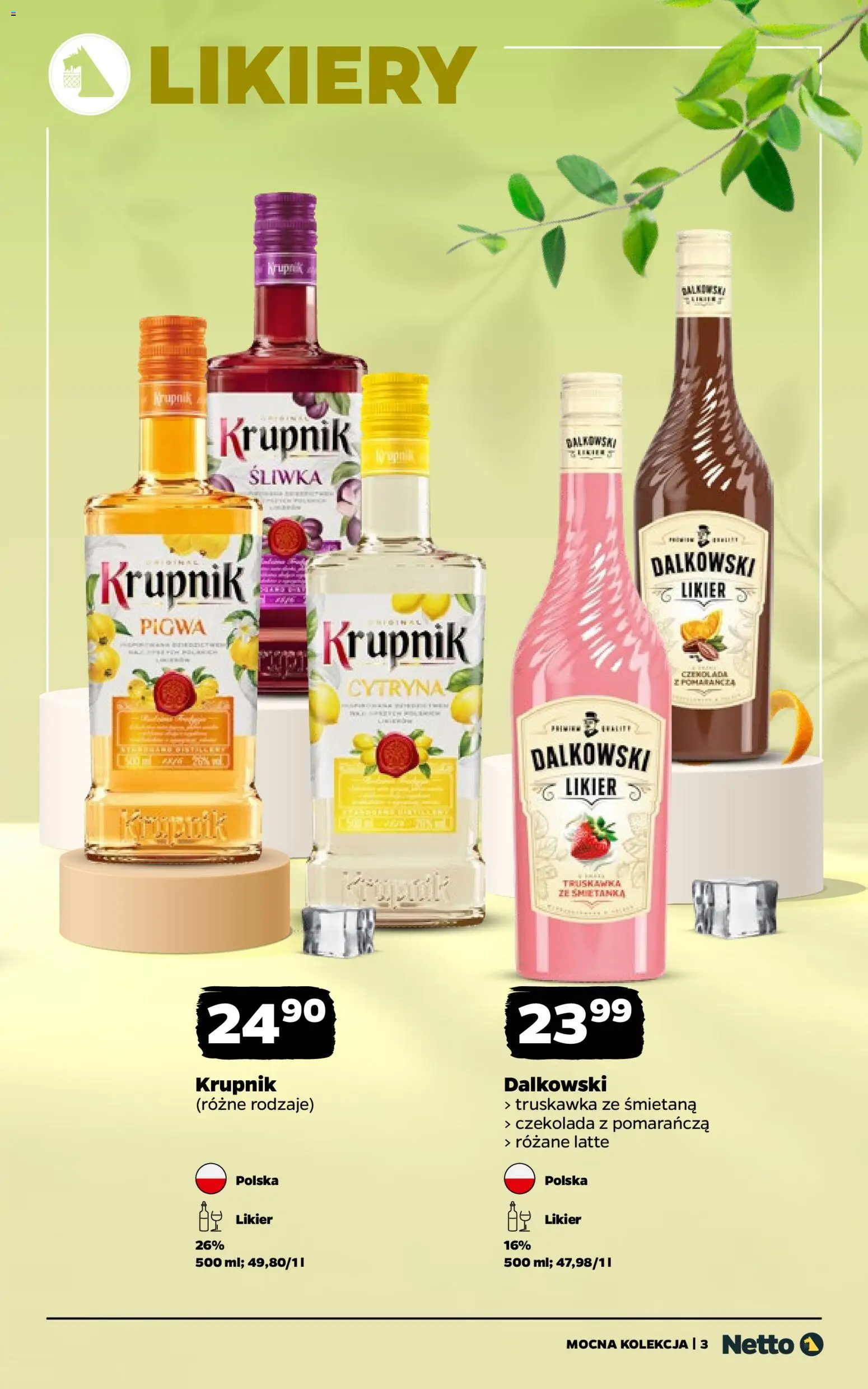 Netto gazetka - Alkohole mocne od 16.03.2026 | Strona: 3 | Produkty: Cytryna, Pigwa, Czekolada, Śmietana
