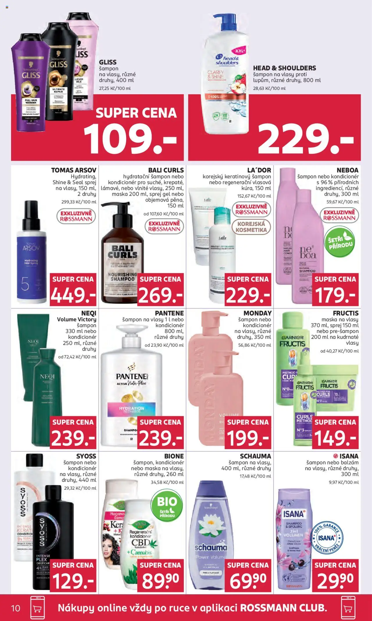Rossmann leták od 08.10.2025 | Strana: 10 | Produkty: Head & Shoulders, Šampon, Kondicionér, Maska