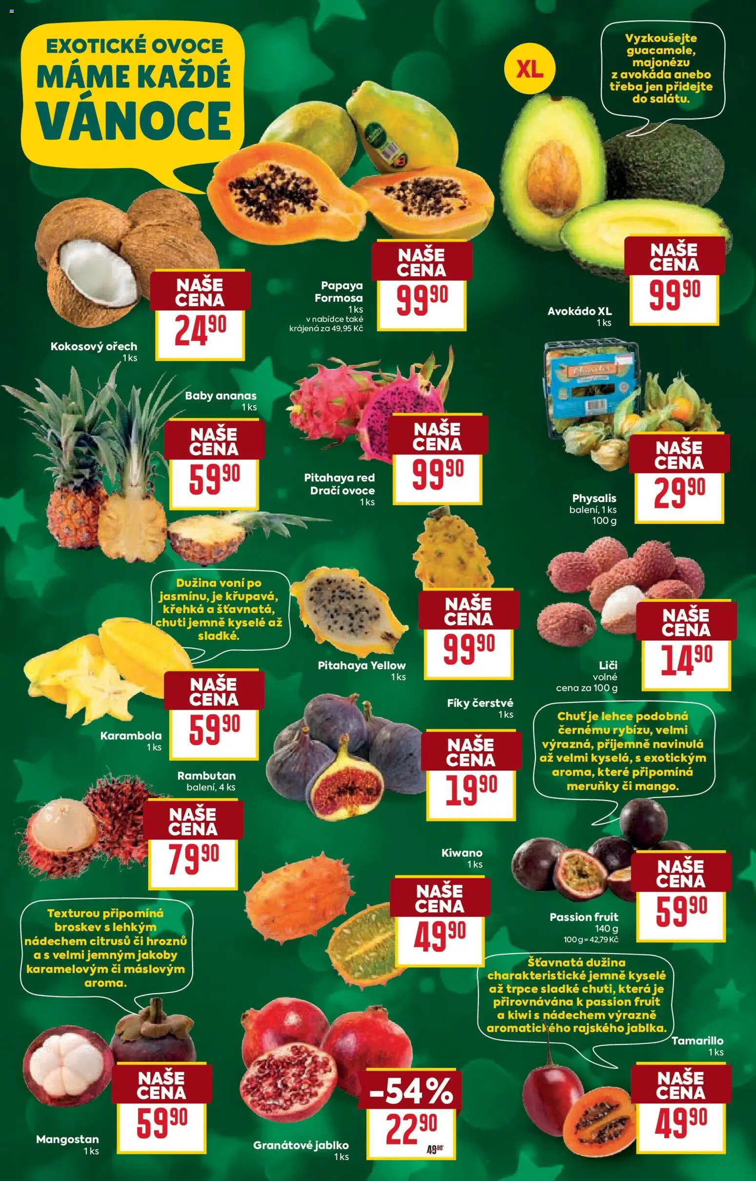 Billa Velký leták od 17.12.2025 | Strana: 5 | Produkty: Physalis, Granátové jablko, Dračí ovoce, Avokádo