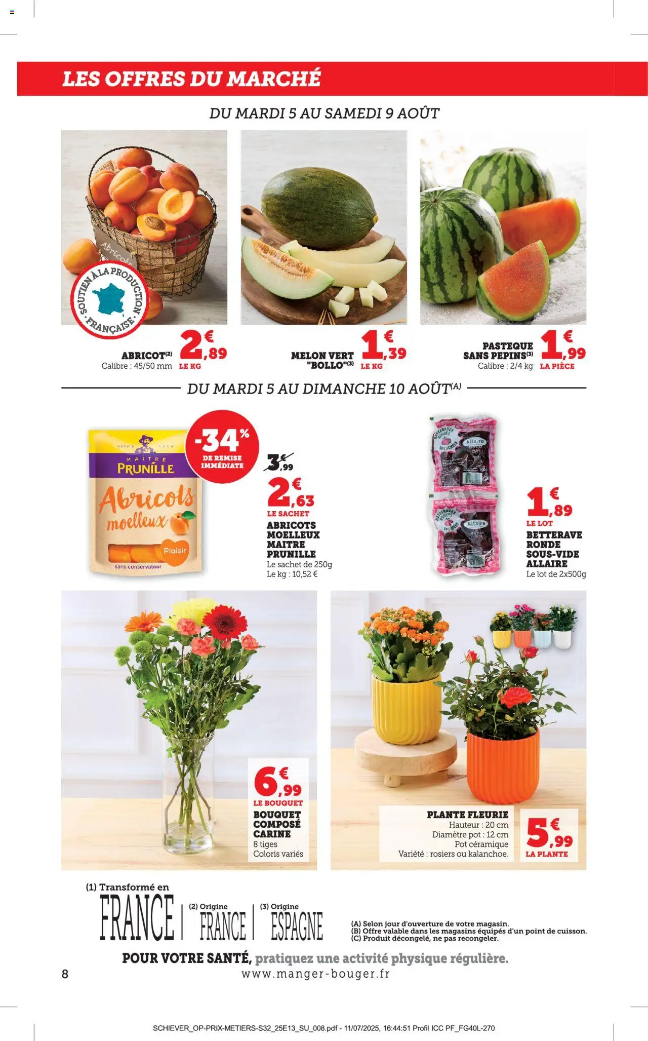  | Page: 8 | Produits: Melon, Pastèque, Betterave, Abricots
