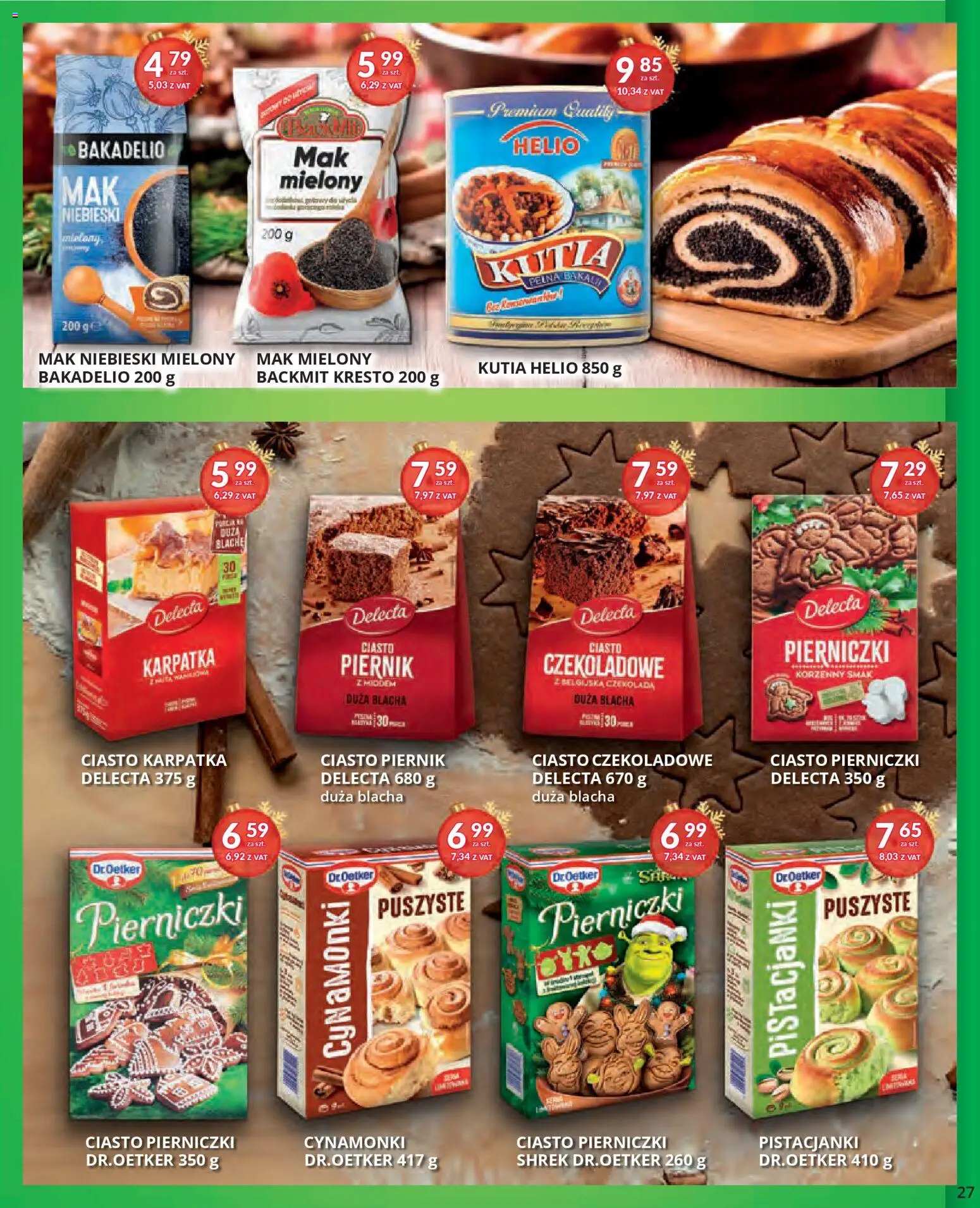 Eurocash Gazetka od 17.11.2025 | Strona: 27 | Produkty: Mak, Mak mielony, Ciasto, Czekolada