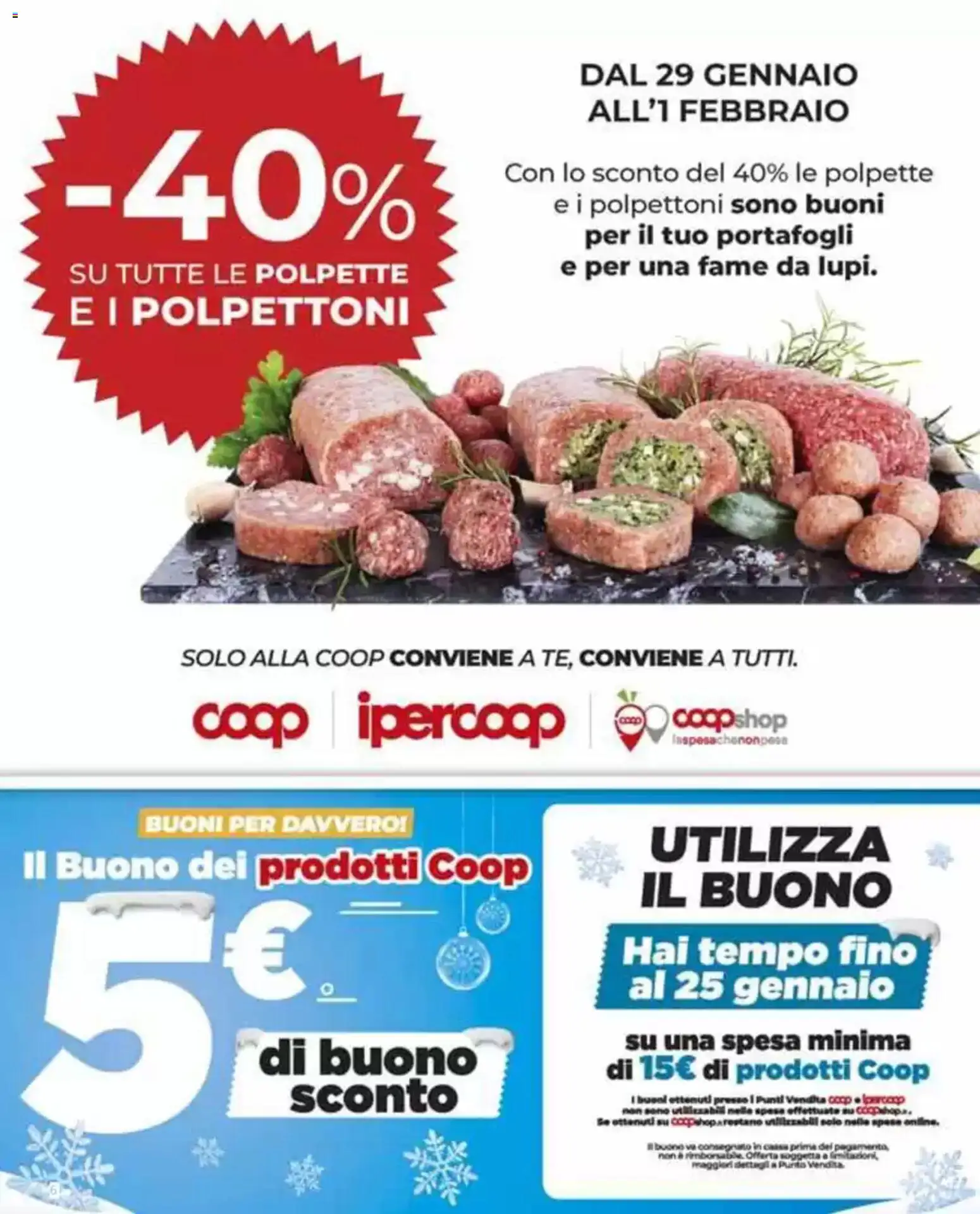 Volantino COOP del 22.01.2026 | Pagina: 6 | Prodotti: Polpette