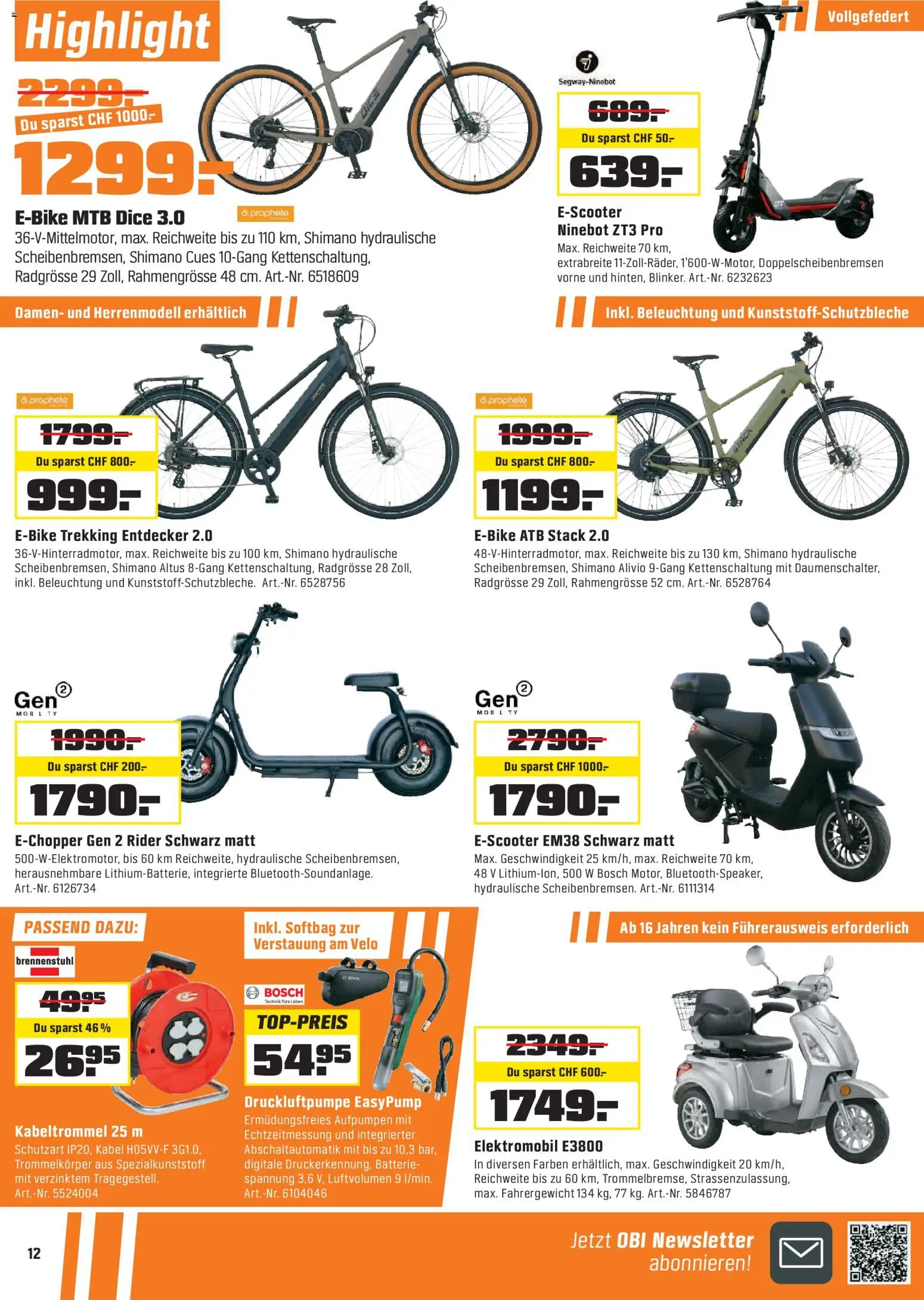 OBI - ALLES MACHBAR MIT OBI – gültig ab 17.03.2026 | Seite: 12 | Produkte: Batterie, Kabel, Bosch