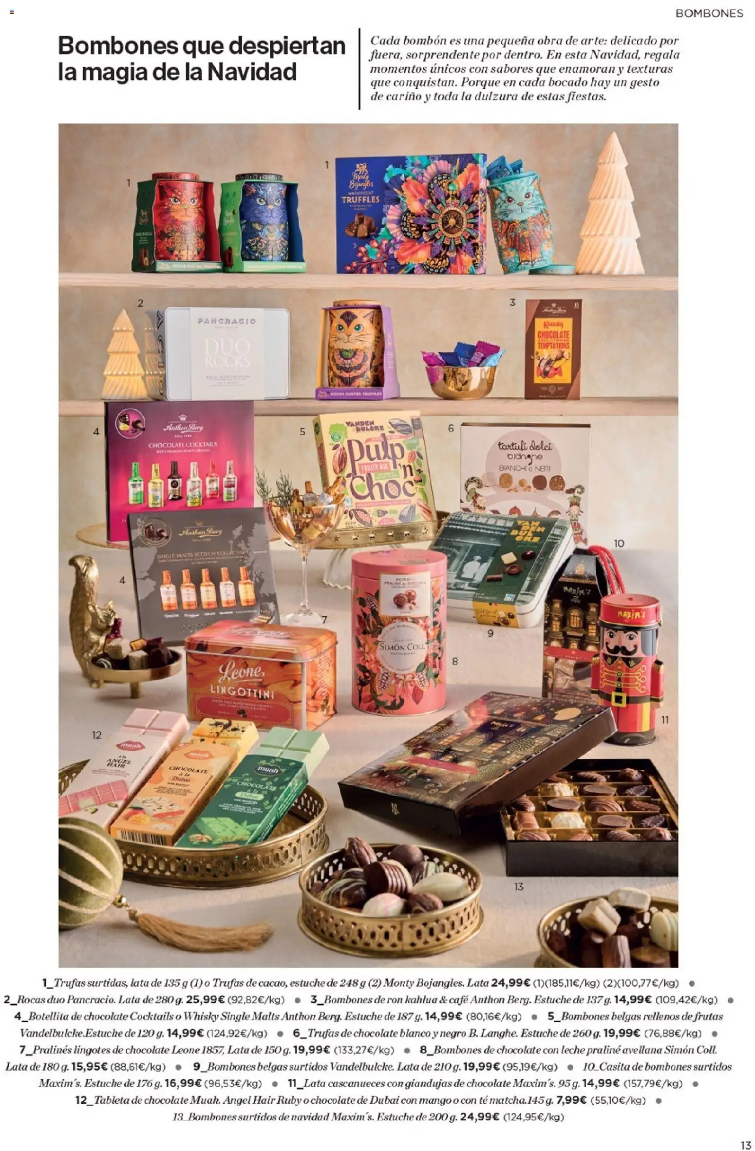 Hipercor - Dulces de Navidad │ válido desde el 20.11.2025 | Página: 13 | Productos: Café, Chocolate, Whisky, Ρούτερ