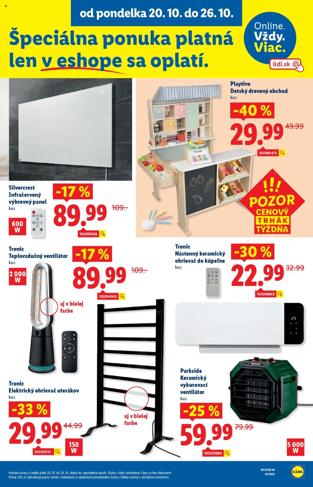 Nové Lidl akcie – leták je platný od 20.10.2025 | Strana: 64 | Produkty: Teplovzdušný ventilátor, Ventilátor, Ohrievač, Elektrický ohrievač