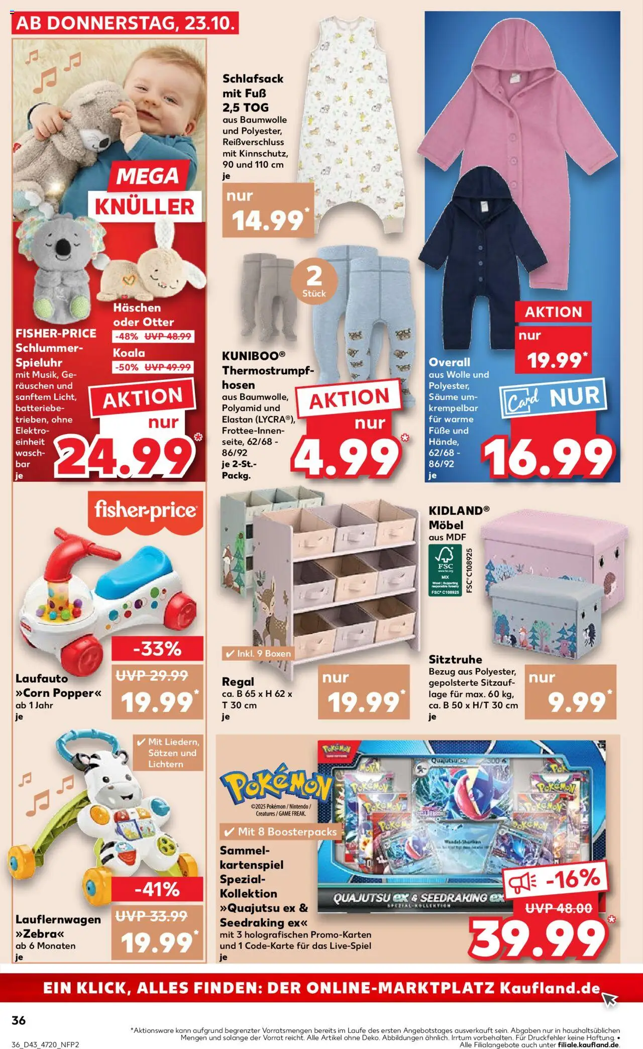 Kaufland prospekt Hannover	 – gültig ab 23.10.2025 | Seite: 36 | Produkte: Jumpsuit, Regal, Schlafsack, Overall