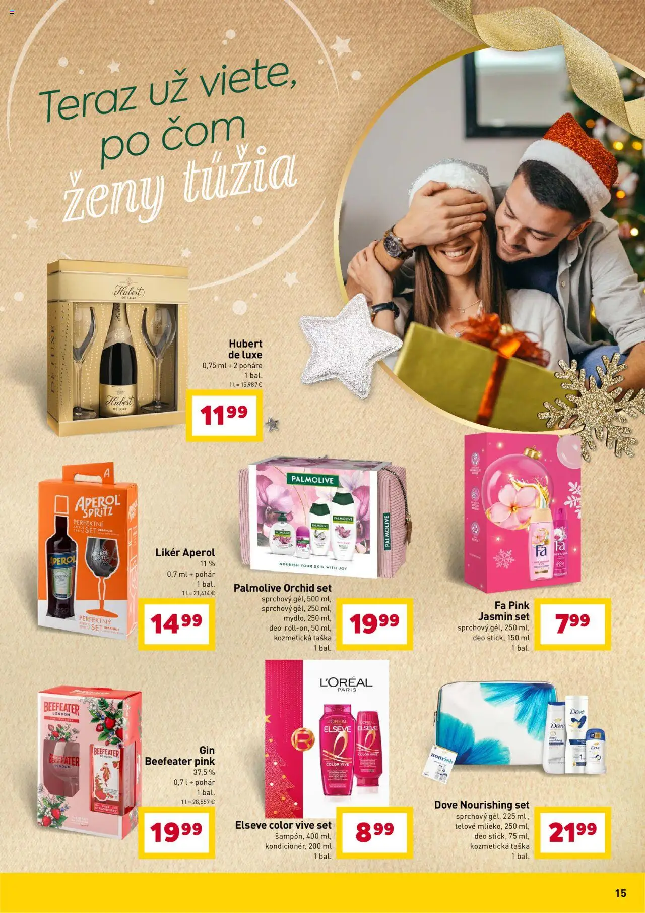 Nové Billa akcie – leták je platný od 15.10.2025 | Strana: 15 | Produkty: Beefeater, Aperol, Taška, Hubert de Luxe