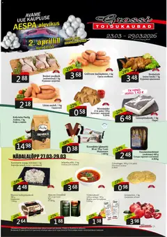 Grossi Toidukaubad kliendilehe eelvaade alates 23.03.2026