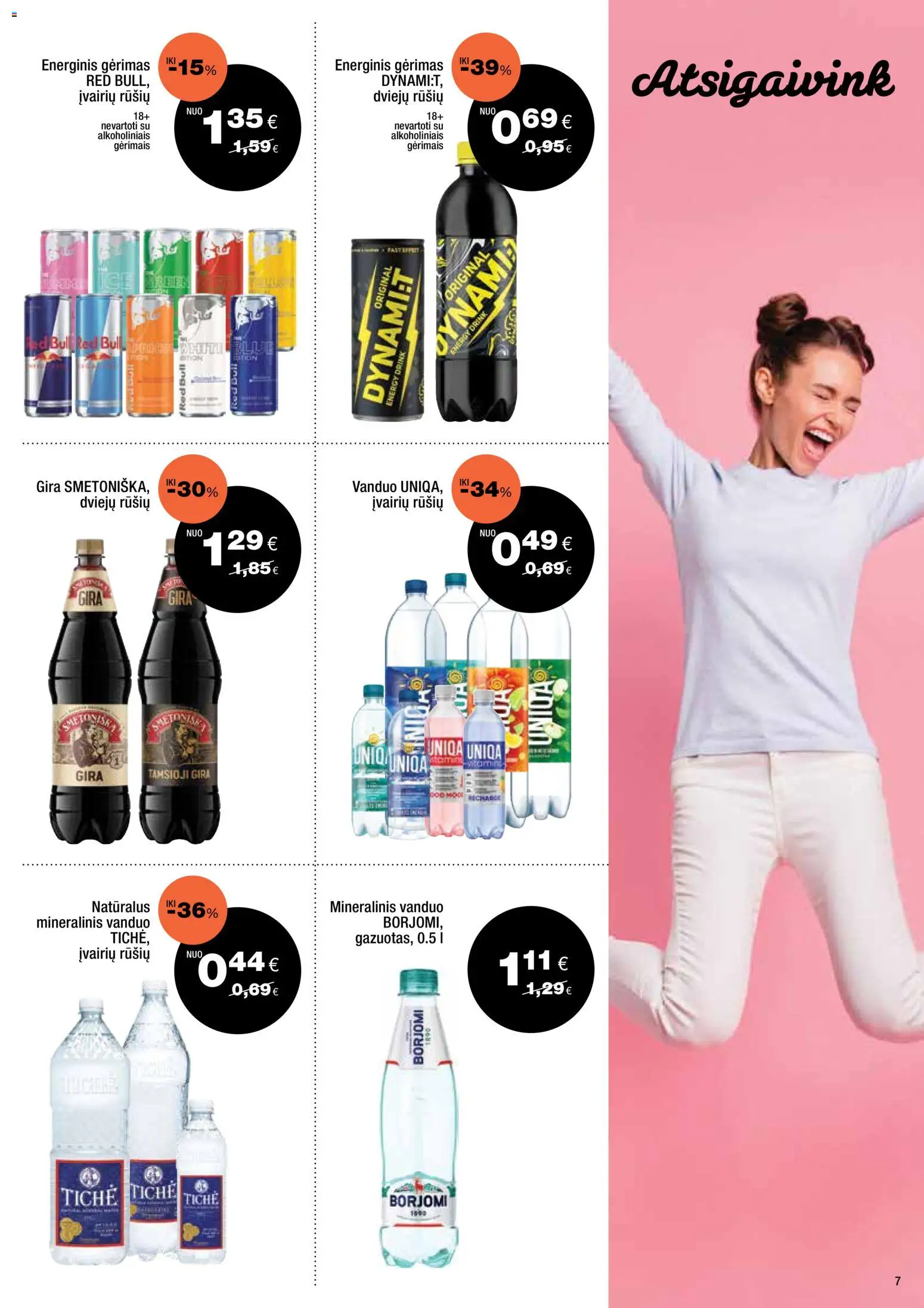 Express market akcijos nuo 19.04.2026 | Puslapis: 7 | Prekių: Energinis gėrimas, Mineralinis vanduo