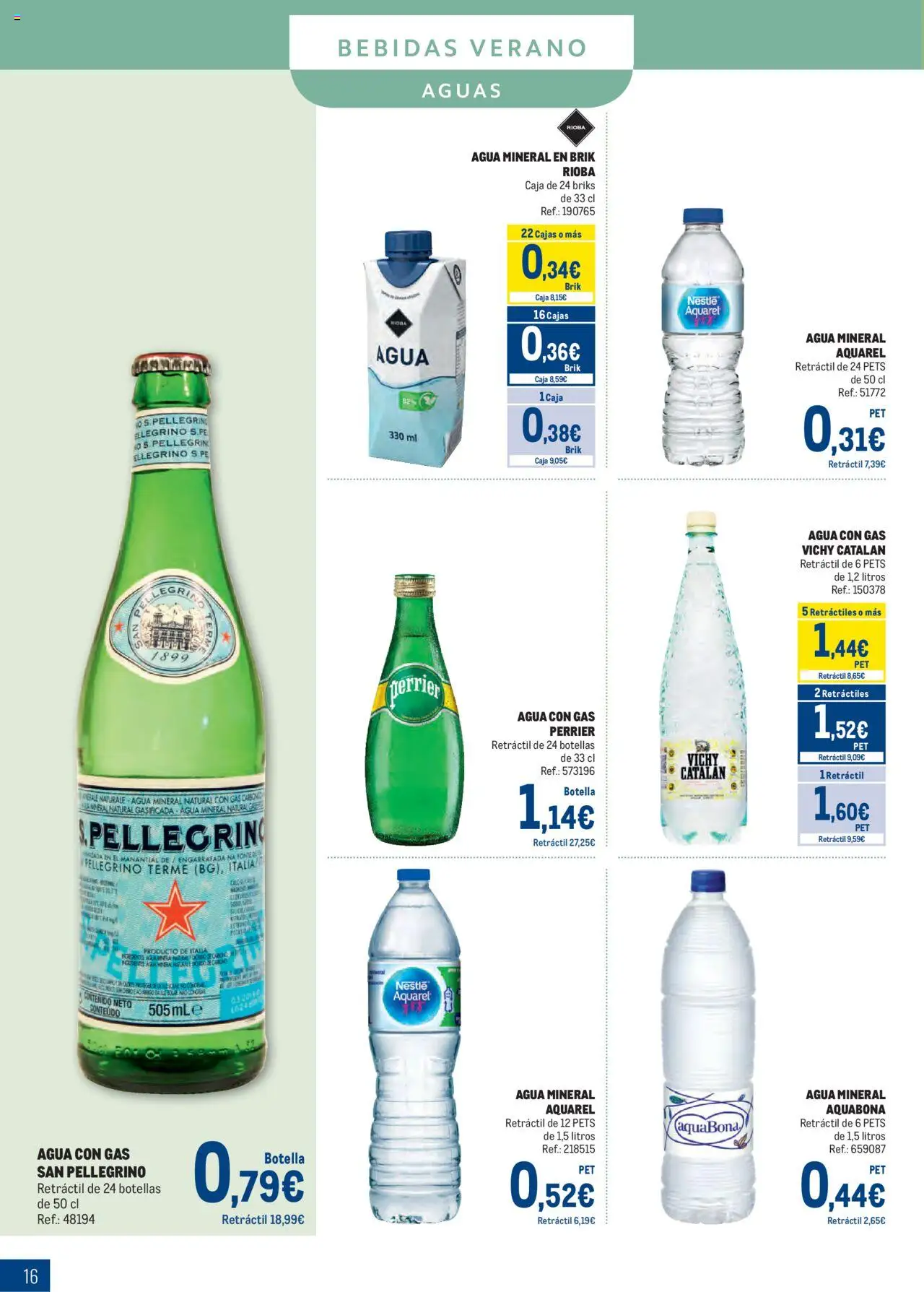 Makro - Bebidas Especial Verano Centro │ válido desde el 04.08.2025 | Página: 16 | Productos: Agua con gas, Agua mineral, Caja