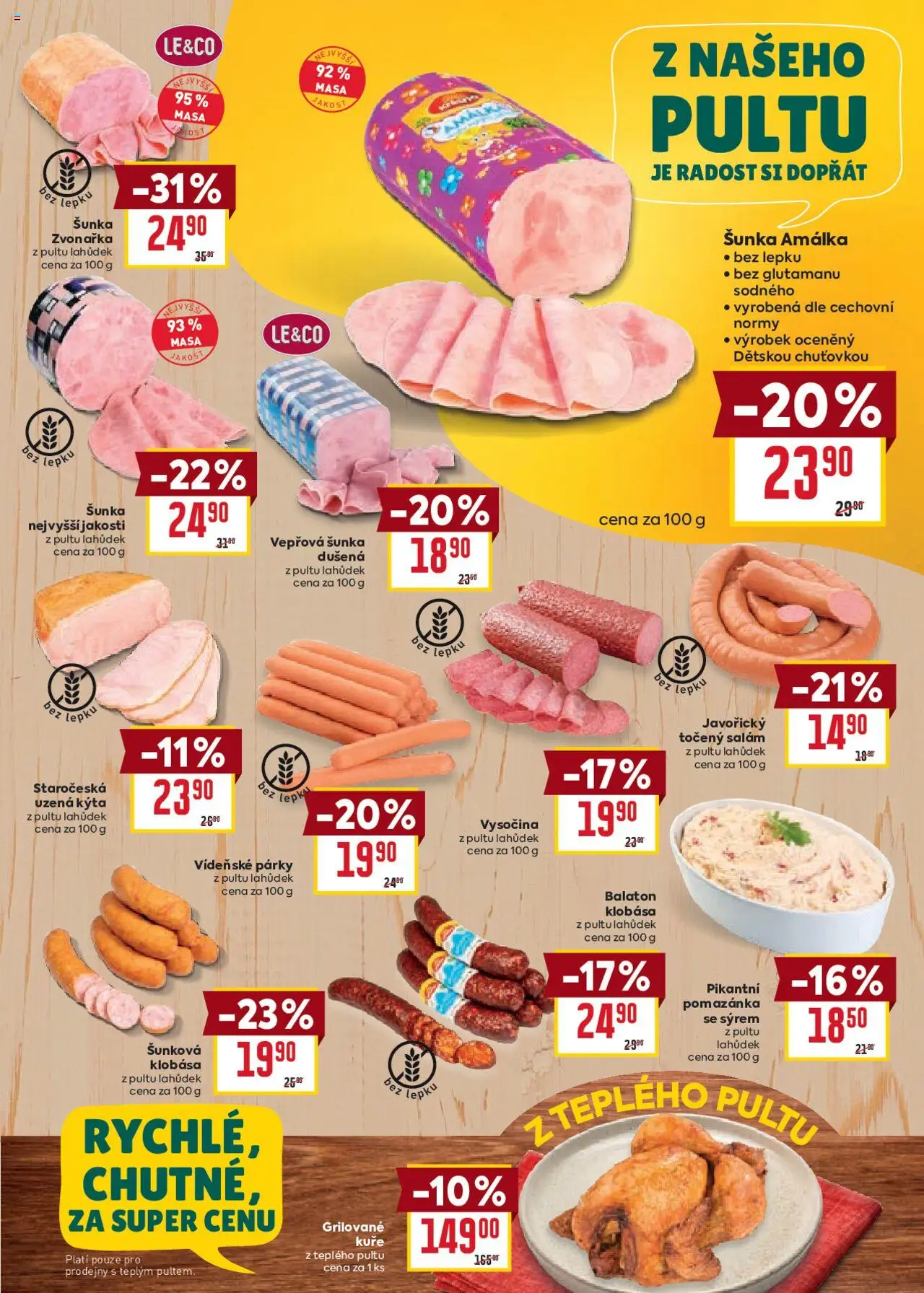 Billa Velký leták od 10.09.2025 | Strana: 7 | Produkty: Vídeňské párky, Pomazánka, Vysočina, Kuře
