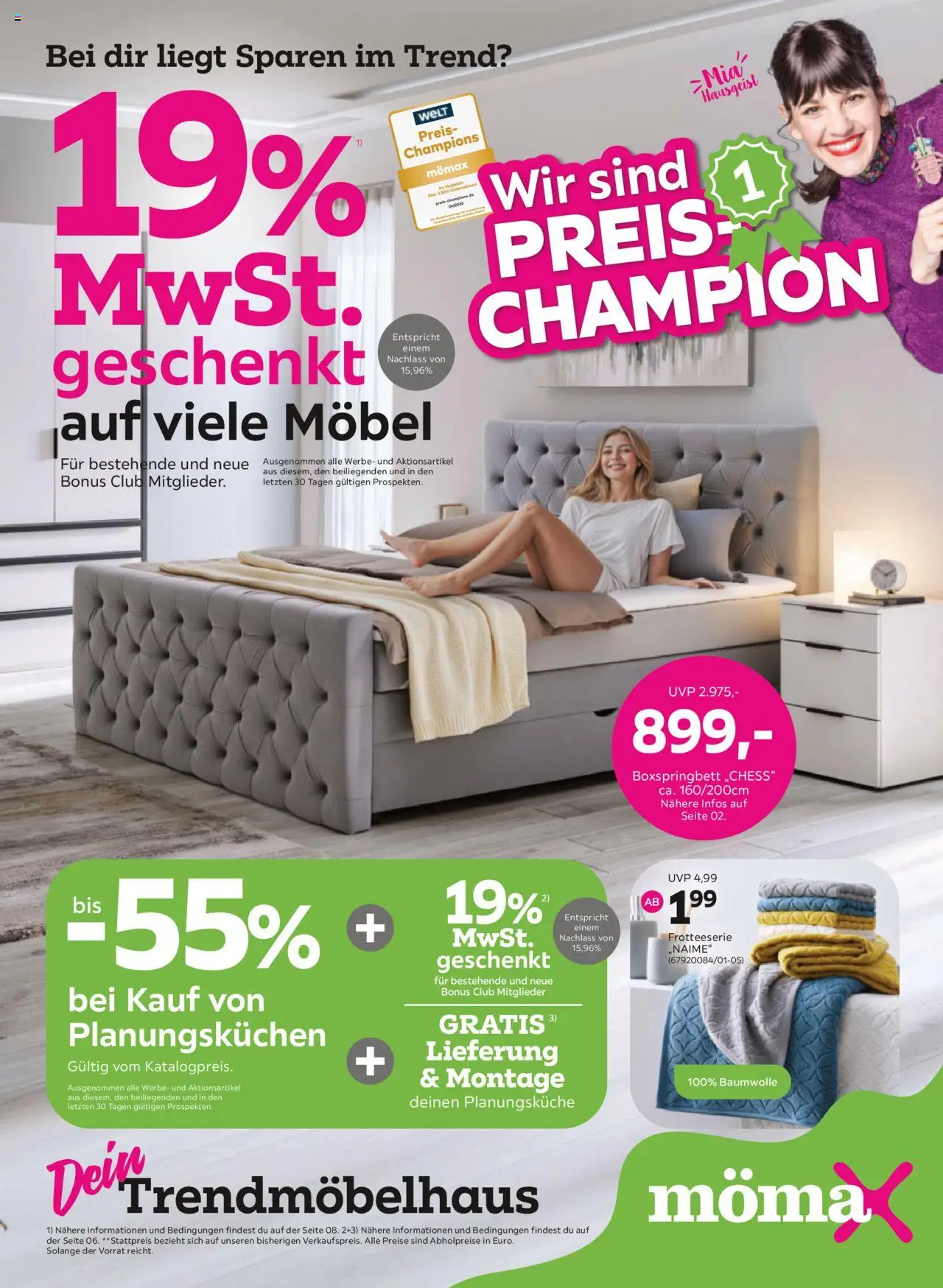 Mömax Prospekt 	 – gültig ab 06.10.2025 | Seite: 1 | Produkte: Boxspringbett