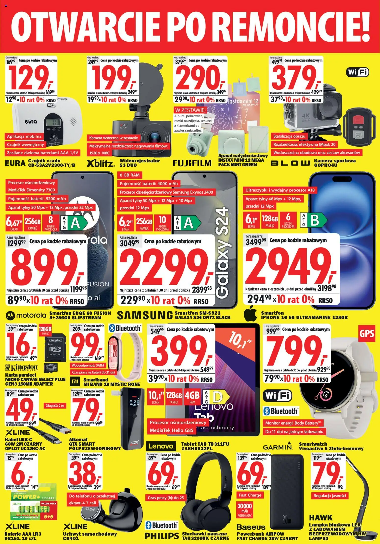 Mediaexpert Gazetka - Otwarcie po remoncie Bytów od 29.01.2026 | Strona: 4 | Produkty: Kabel, Karta pamięci, Powerbank, Smartwatch