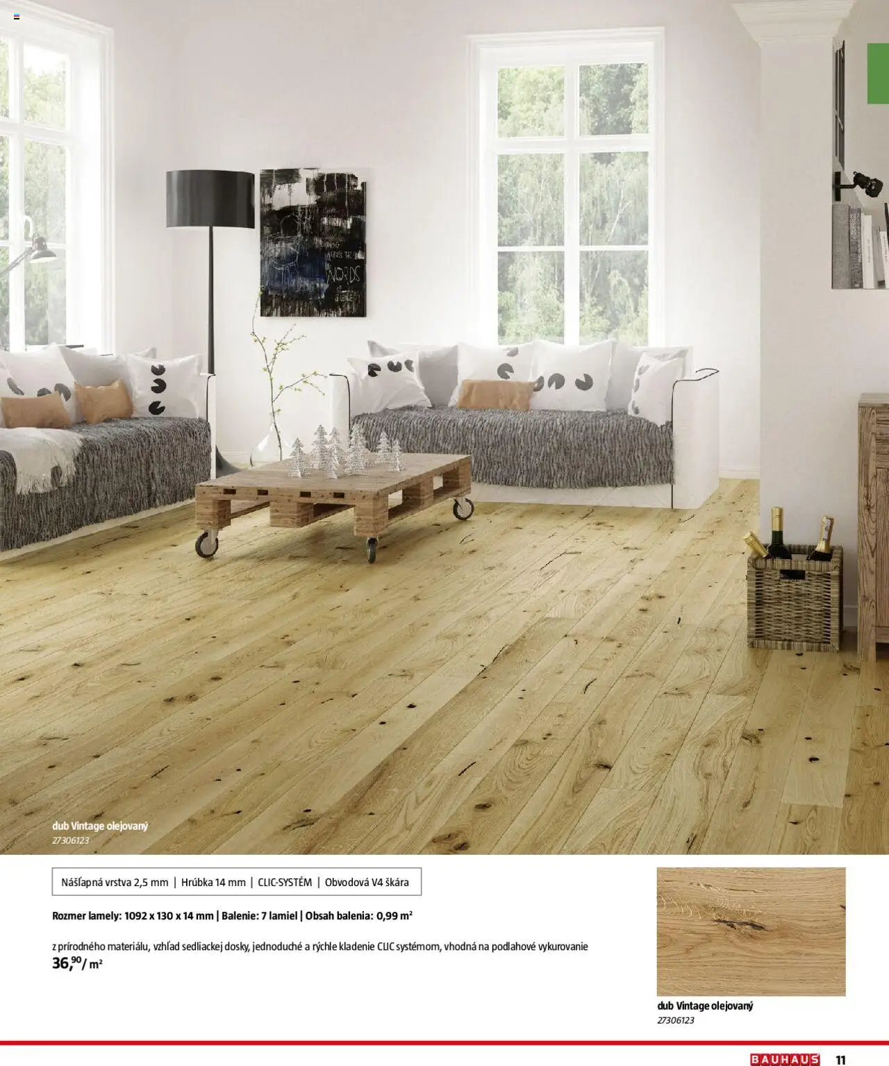 Bauhaus katalóg Podlahové krytiny │ platný od 04.08.2025 | Strana: 11 | Produkty: Lamely