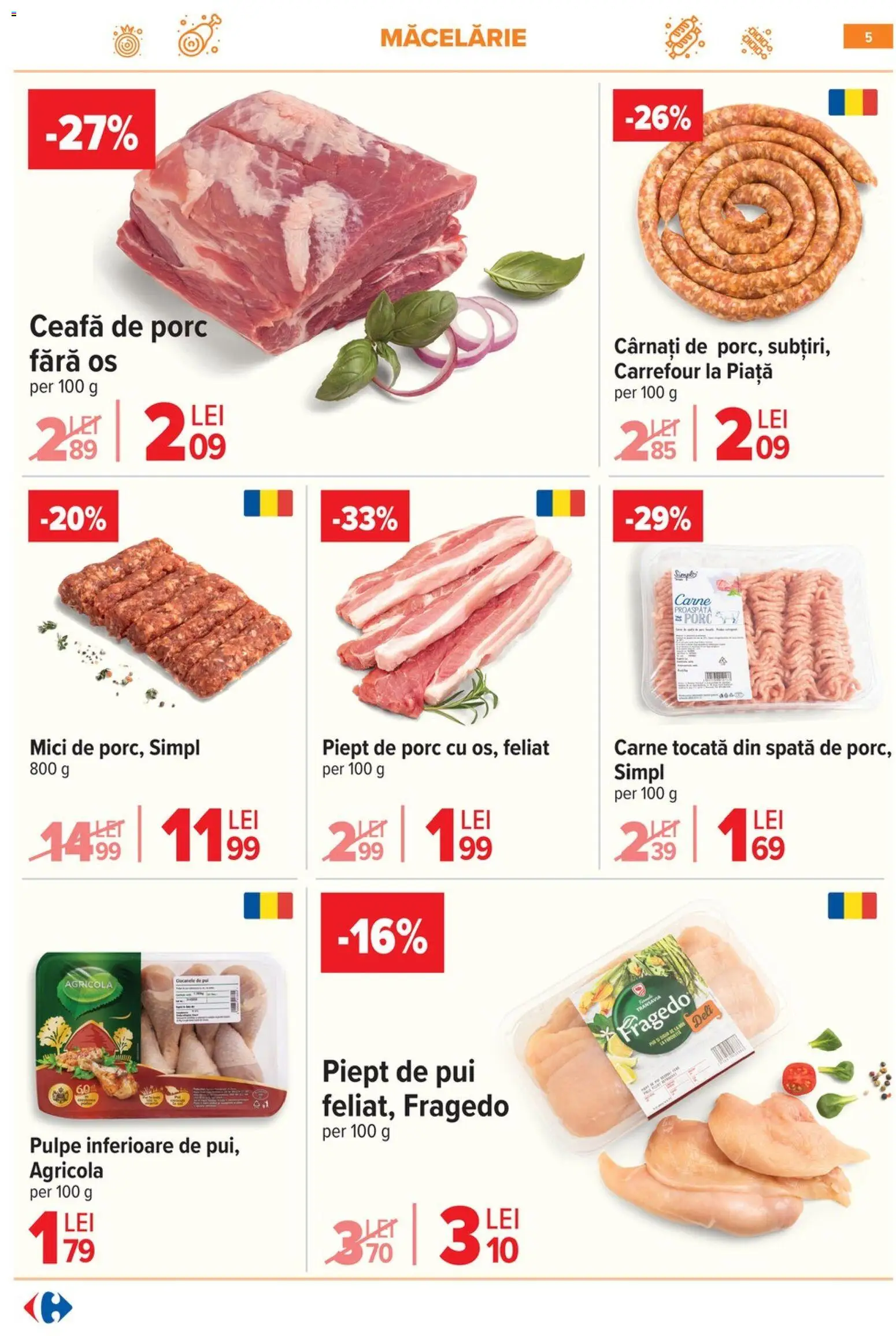Noul catalog Carrefour – valabil de la 29.04.2026 | Pagină: 5 | Produse: Hacıyatmaz Kedi Oyuncağı, Mici, Carne tocată, Cârnați