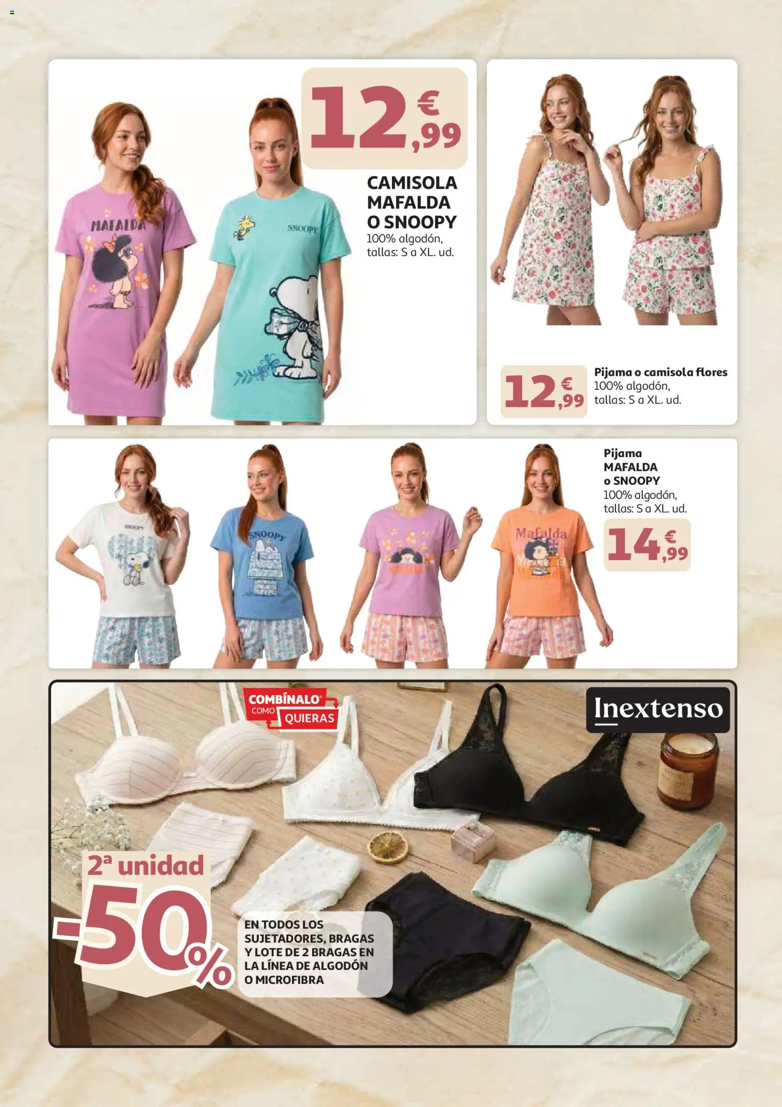 Alcampo - dia de la madre 2026 Canarias │ válido desde el 21.04.2026 | Página: 25 | Productos: Bragas, Pijama