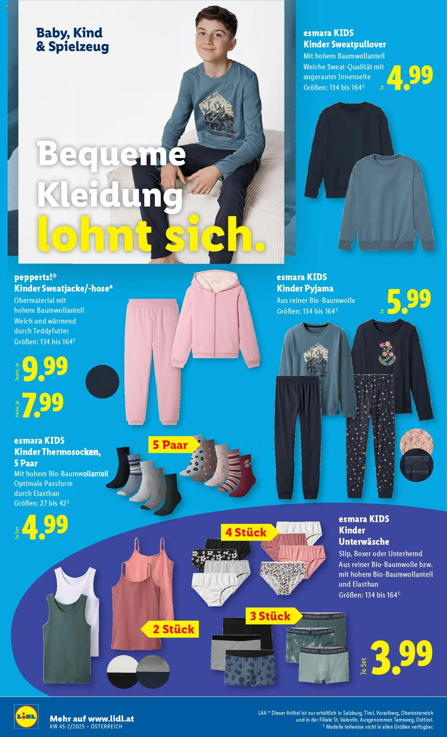 Lidl Flugblatt - Altenmarkt im Pongau, St. Johann im Pongau, Zell am See gültig ab 06.11.2025 | Seite: 26 | Produkte: Unterwäsche, Pyjama, Boxer