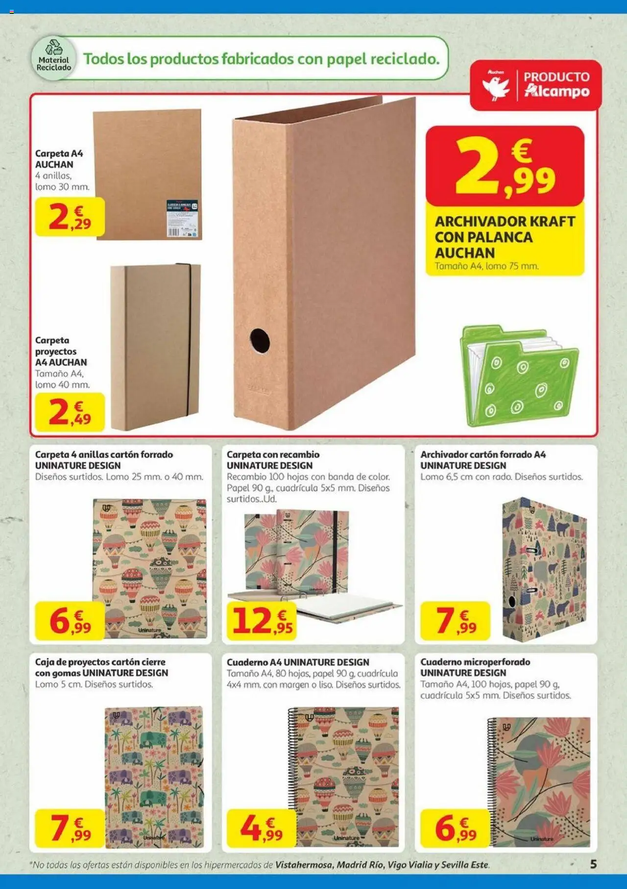 Alcampo - Canarias │ válido desde el 28.08.2025 | Página: 5 | Productos: Archivador, Caja