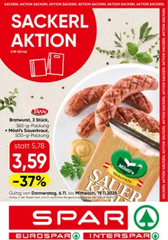 Spar Sackerlaktion - Steiermark  ab 06.11.2025 gültig