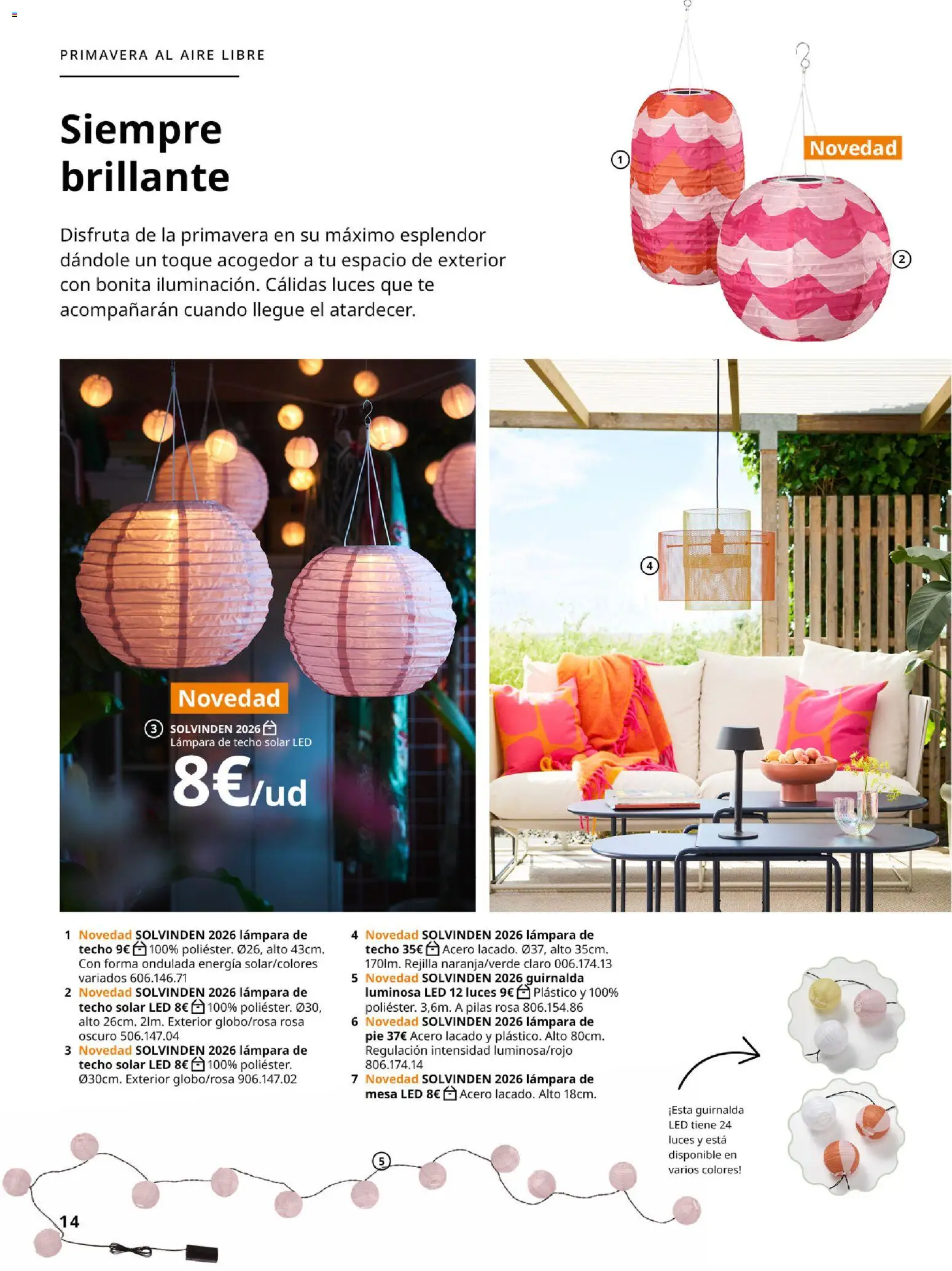 IKEA - Colecciones de primaver │ válido desde el 01.01.2026 | Página: 14 | Productos: Lámpara de techo, Té, Mesa, Lámpara