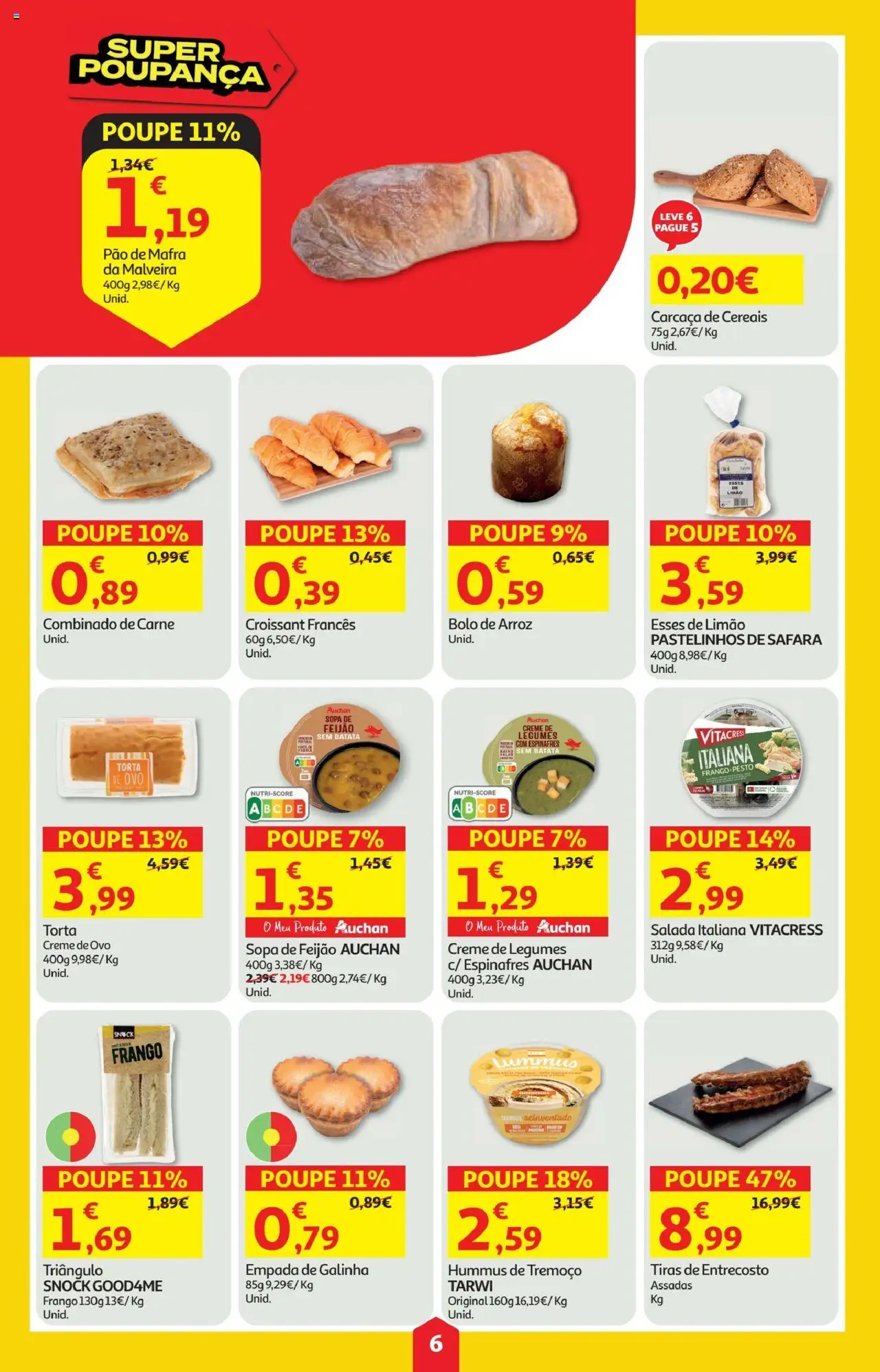 Minipreço folheto │ válido de 16.10.2025 | Página: 6 | Produtos: Batata, Espinafres, Frango, Carne