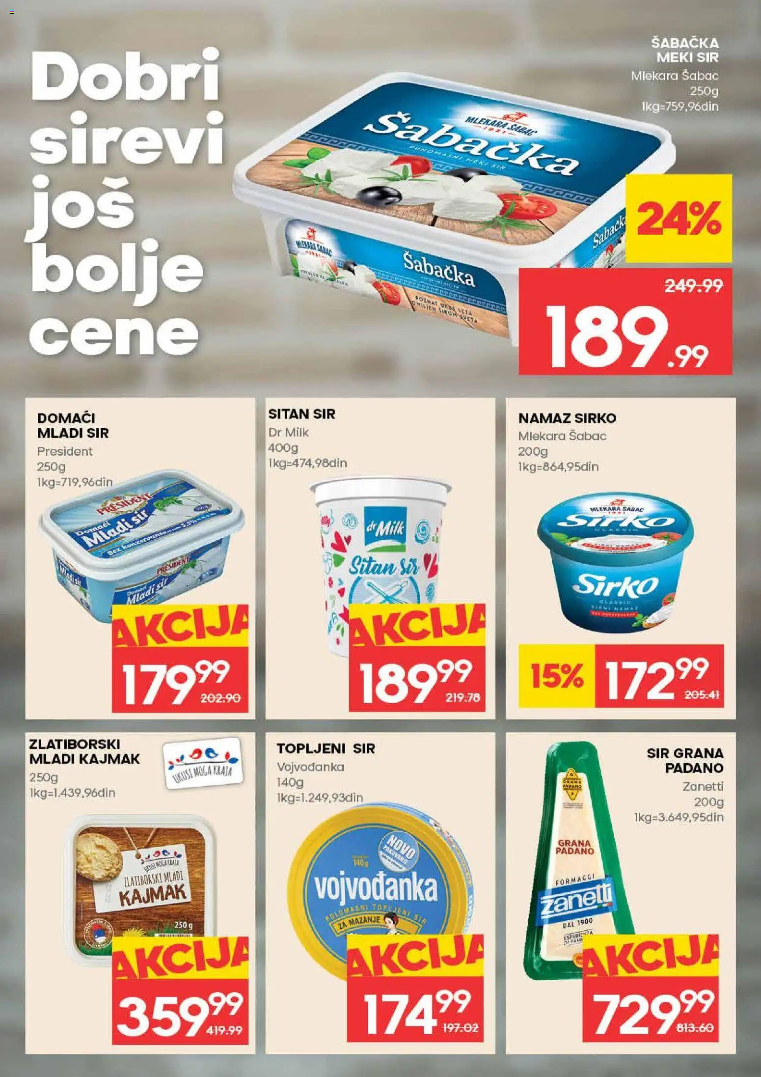 Idea katalog - važi od 12.02.2026 | Strana: 9 | Proizvode: Mladi sir, Sir, Topljeni sir, Kajmak