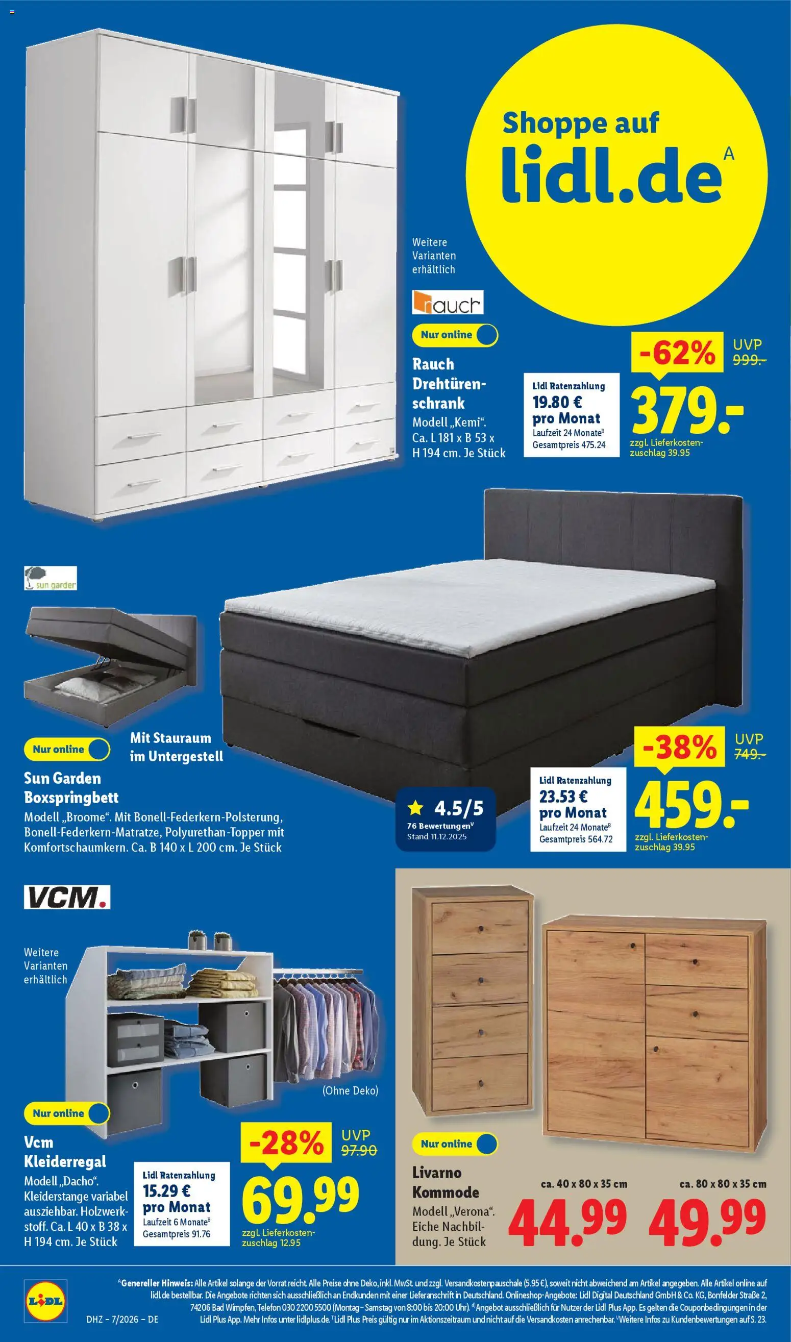 Lidl - Prospekt – gültig ab 09.02.2026 | Seite: 36 | Produkte: Kommode, Schrank, Bad, Telefon