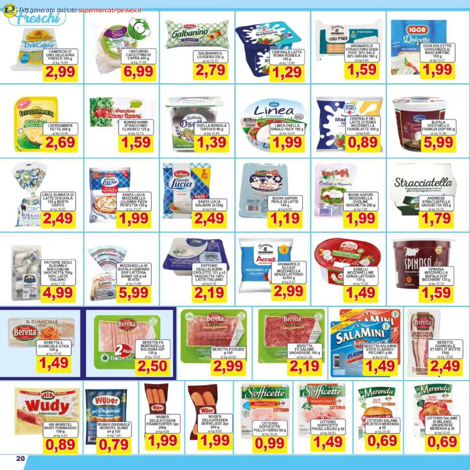 Volantino Pewex del 13.02.2026 | Pagina: 20 | Prodotti: Tartufo, Latte, Formaggio, Stracciatella