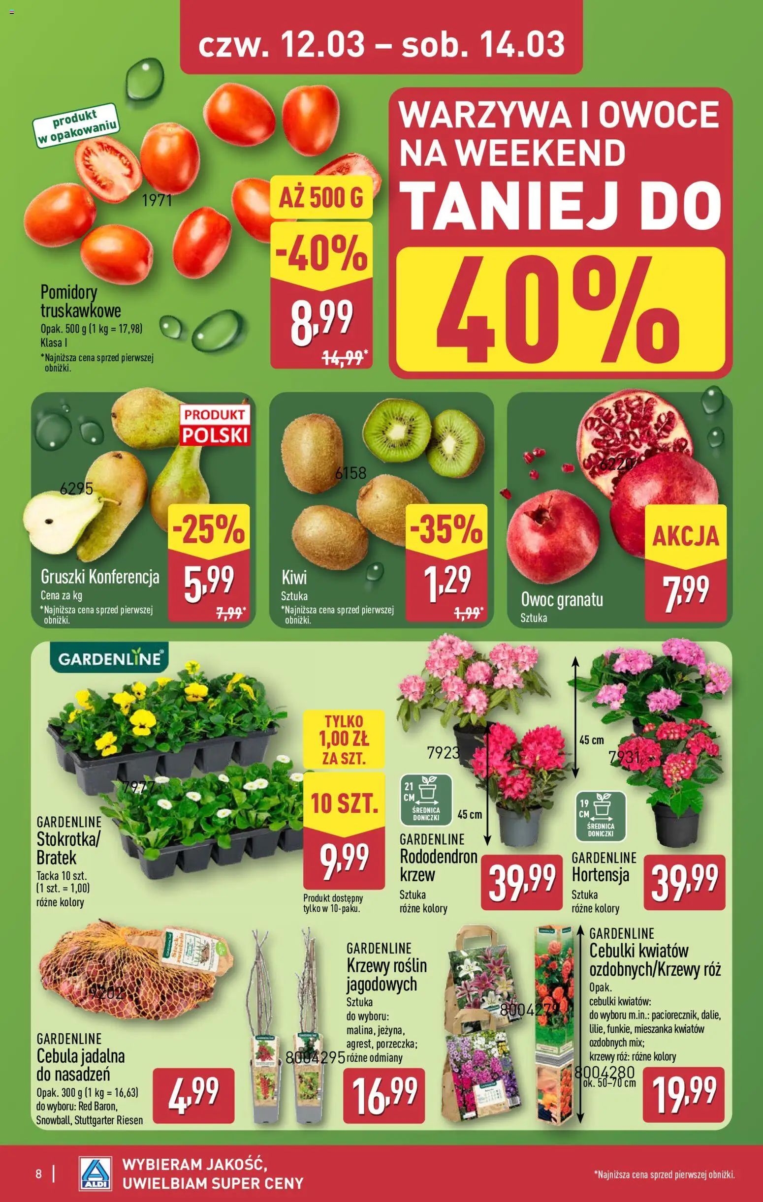 Aldi Polsko leták - Oferta weekendowa od 12.03.2026 | Strana: 8 | Produkty: Kiwi