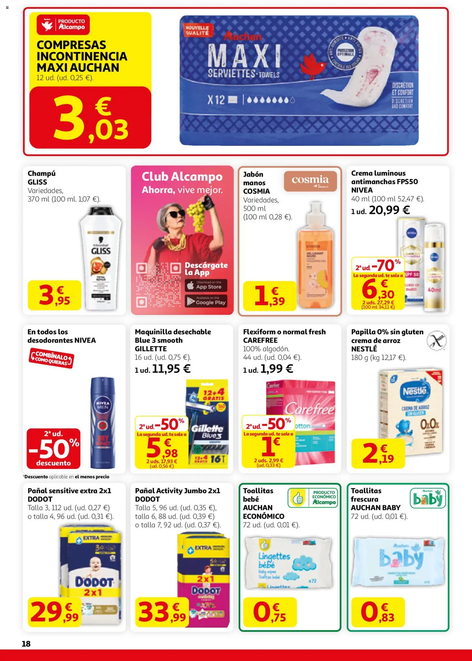 Alcampo - HG Nacional  │ válido desde el 29.01.2026 | Página: 18 | Productos: Champú, Crema, Té, Γλυφιτζούρι