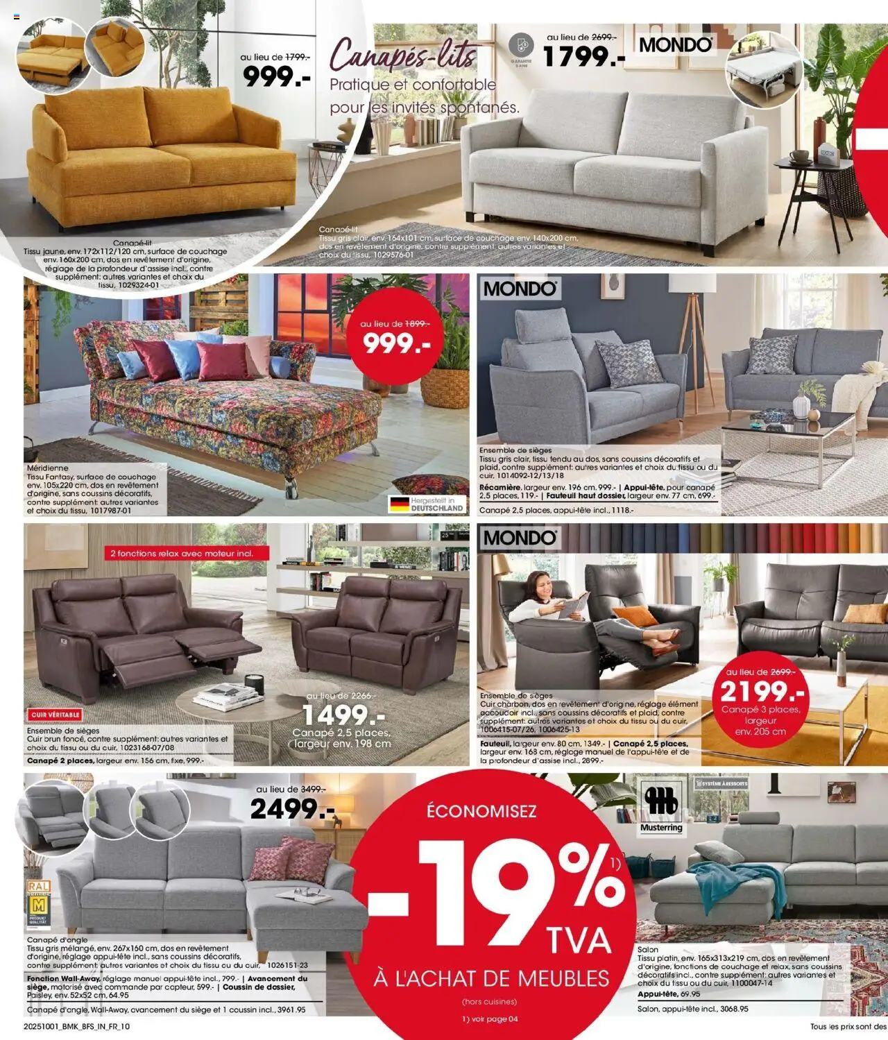 {H1} | Page: 10 | Produits: Canapé, Fauteuil