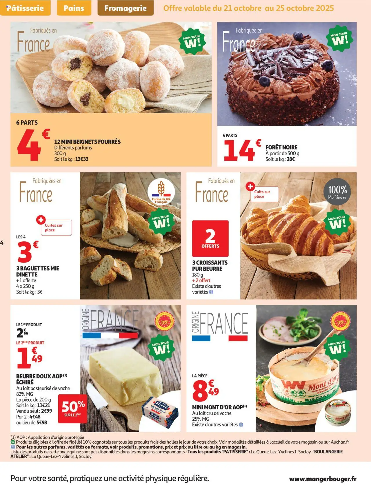 {H1} | Page: 4 | Produits: Farine de ble, Mont d'or, Lait, Beurre