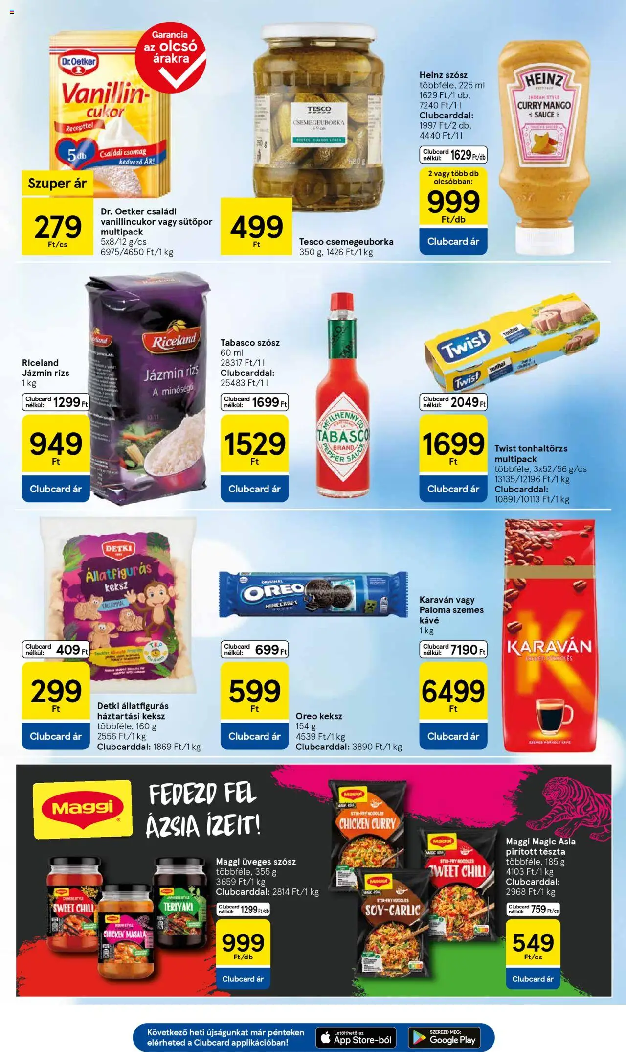 Tesco akciós ujság - amely érvényes a következő dátumtól: 14.08.2025 | Oldal: 19 | Termékek: Kávé, Tészta, Szemes kávé, Keksz
