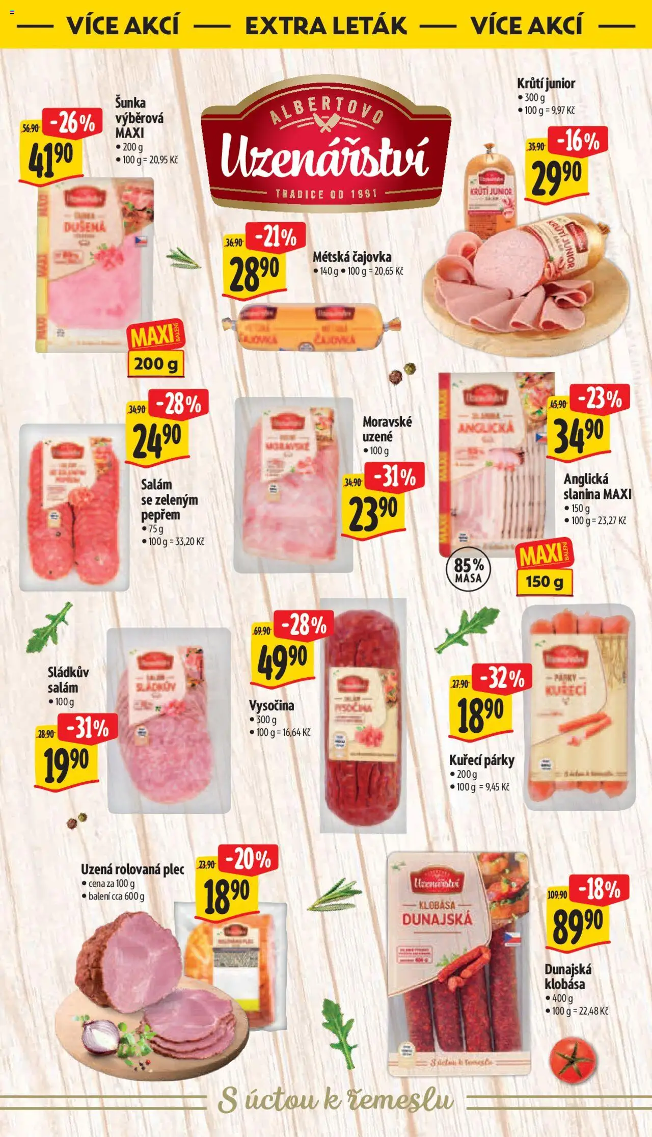 Albert leták - Supermarket od 11.06.2025 | Strana: 41 | Produkty: Šunka, Klobása, Anglická slanina, Moravské uzené
