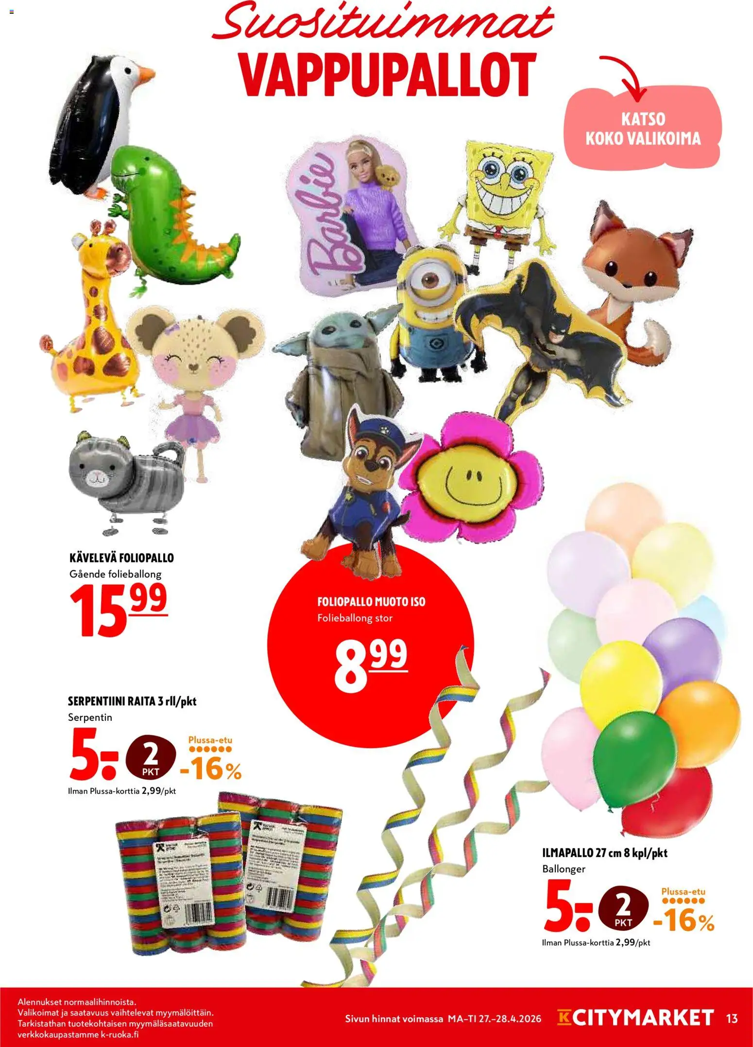 K-Citymarket tarjoukset – voimassa 27.04.2026 alkaen | Sivu: 13
