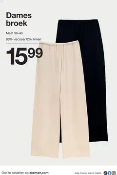 Zeeman folder - Voorbeeld van een folder van Zeeman, geldig van 14.03.2026 | Pagina: 16 | Producten: Broek