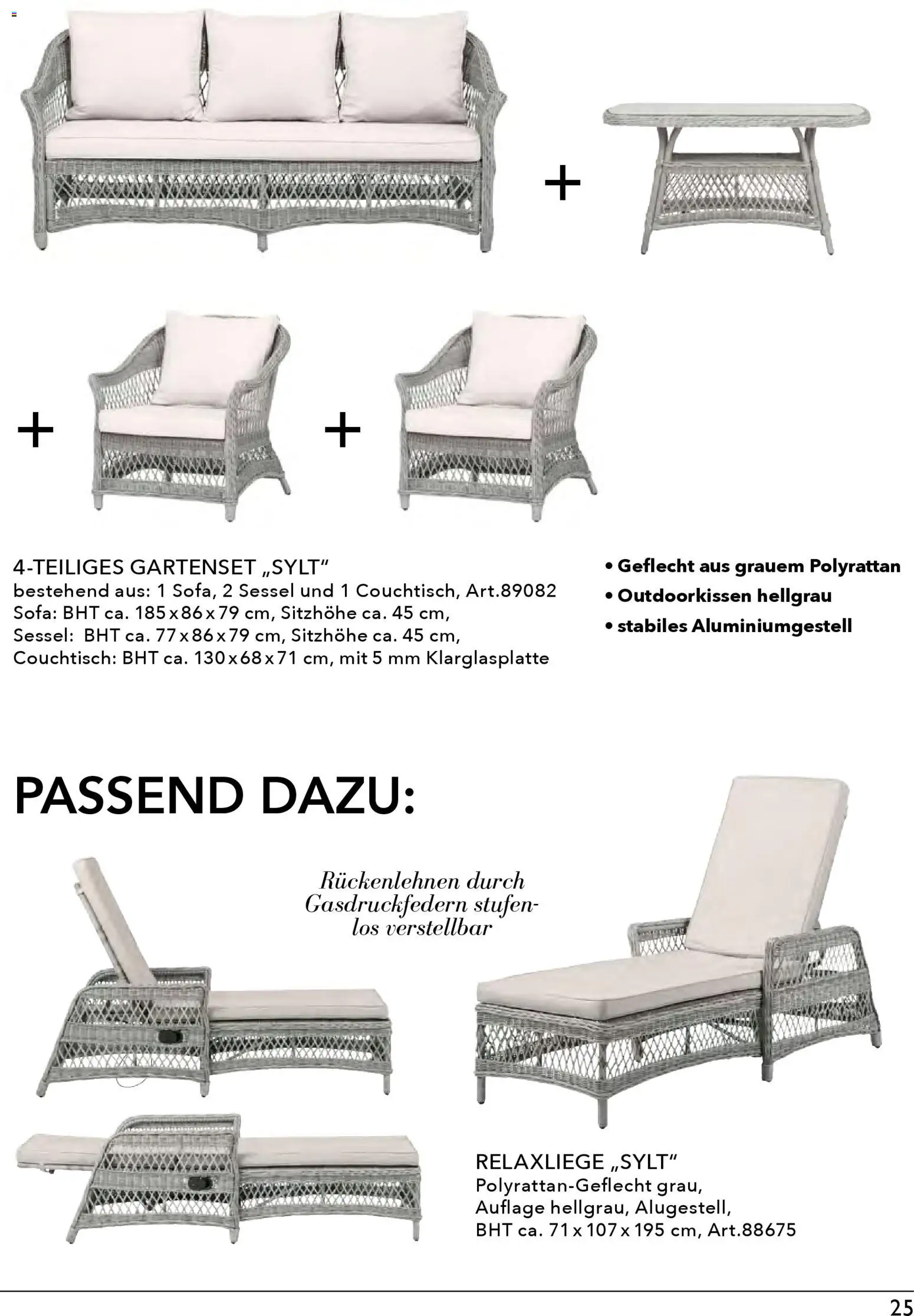 Rahaus Prospekt 	 – gültig ab 27.04.2026 | Seite: 25 | Produkte: Relaxliege, Sofa, Sessel, Couchtisch